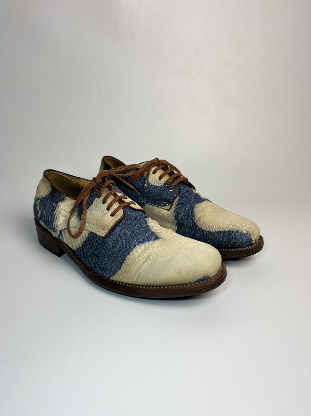Dries Van Noten Dries Van Noten SS11 Archival Bleached Denim Derby Shoes Size US 9 / EU 42 - 6 Thumbnail