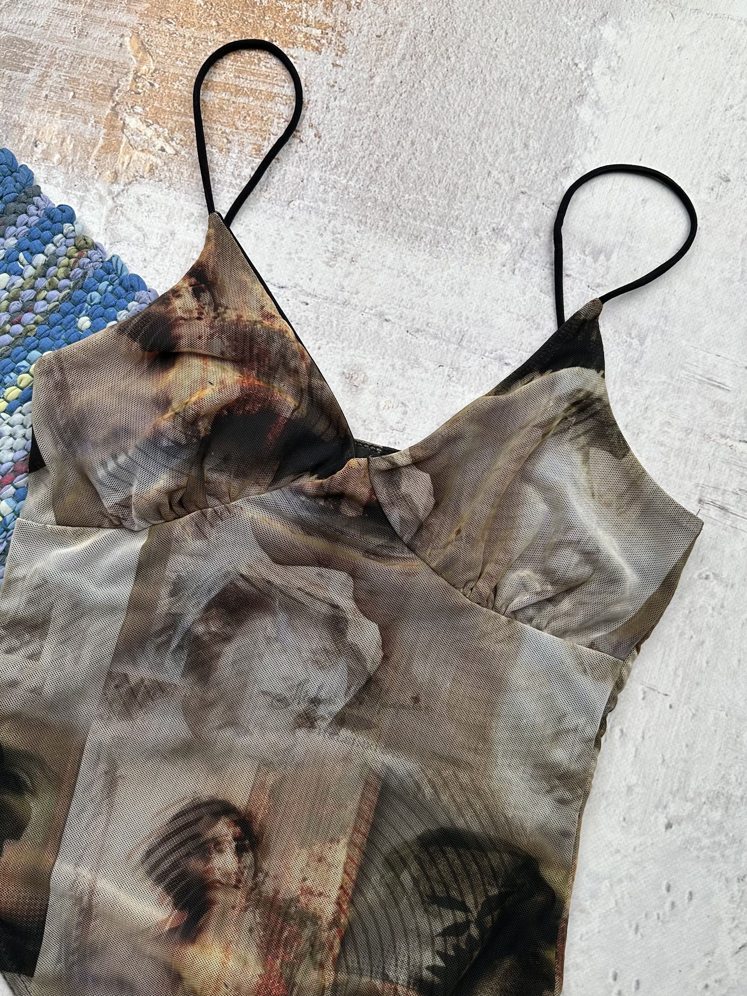 Vintage Vintage Printed Bodysuit A579(299) Size S / US 4 / IT 40 - 2 Thumbnail