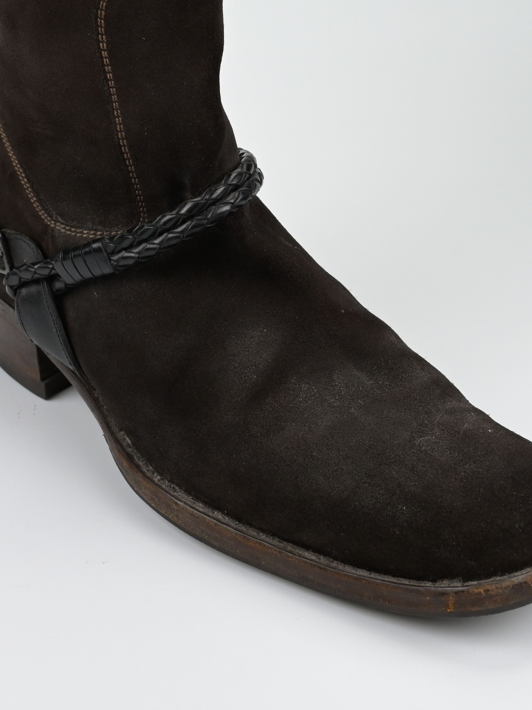Bottega Veneta Suede Intrecciato Braided Weave Cord Boots Size US 10 / EU 43 - 17 Thumbnail