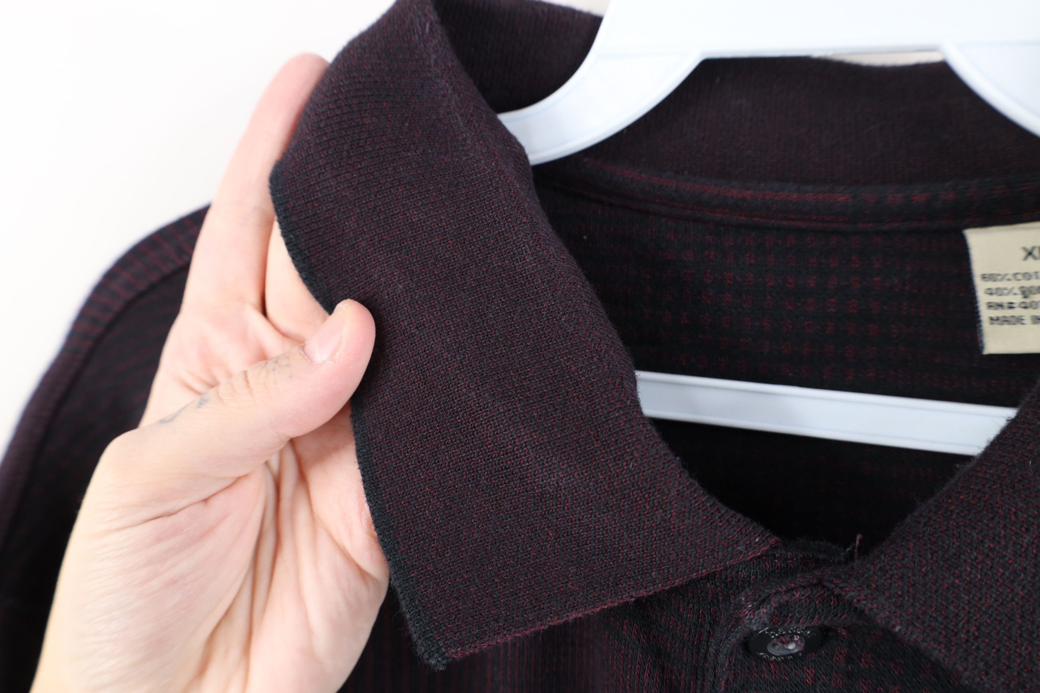 Vintage Vintage Streetwear Long Sleeve Collared Rugby Polo Plaid Size US XL / EU 56 / 4 - 6 Thumbnail
