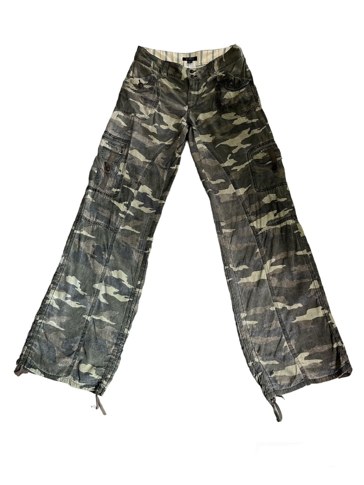 ATSURO TAYAMA Vintage Atsuro Tayama Camouflage Cargo Rayon Women Pants Size 30" / US 8 / IT 44 - 1 Thumbnail