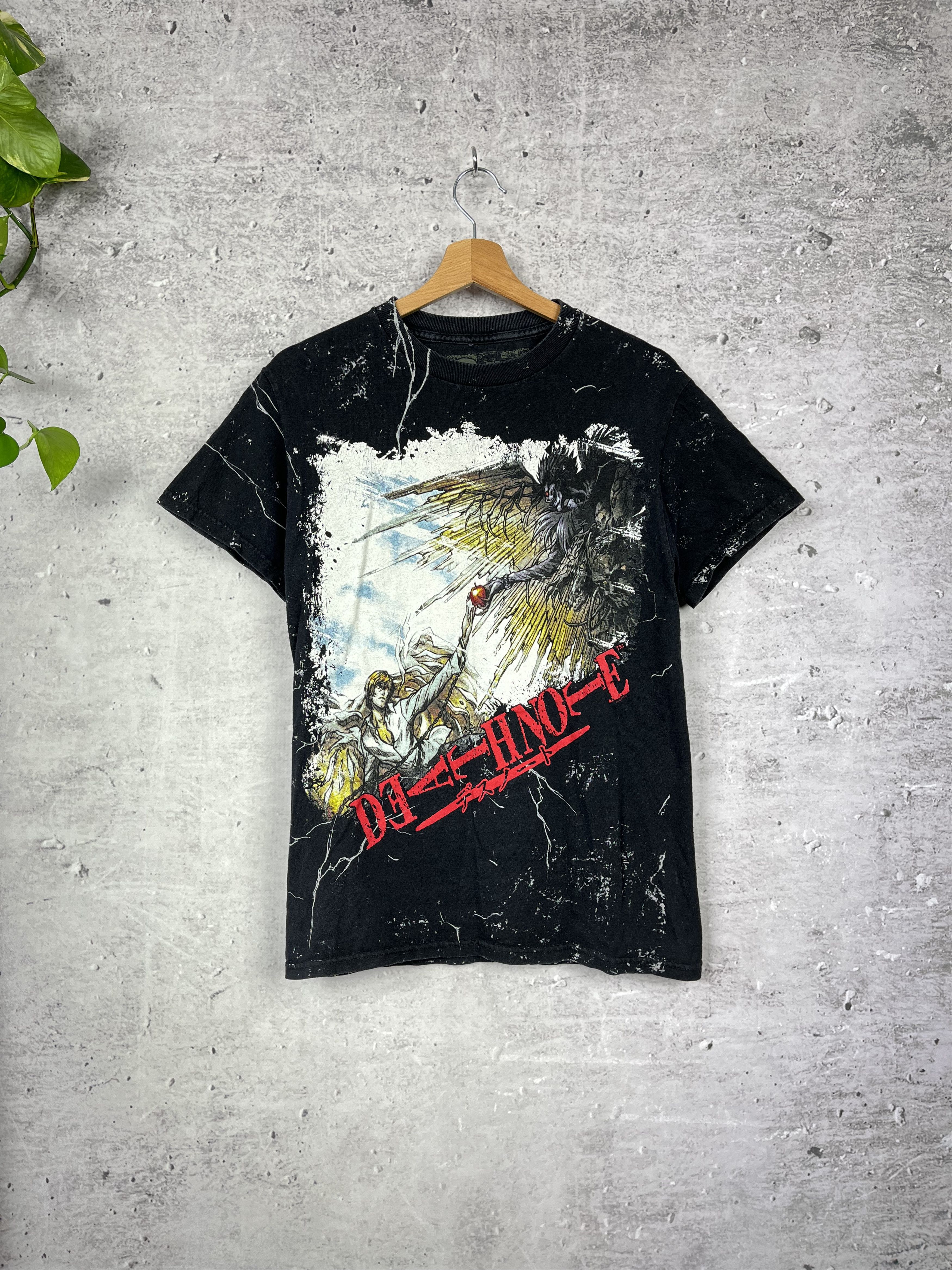 image of Anima x Cartoon Network Death Note Aop Licensed T-Shirt Black (D-032), Men's (Size Small)