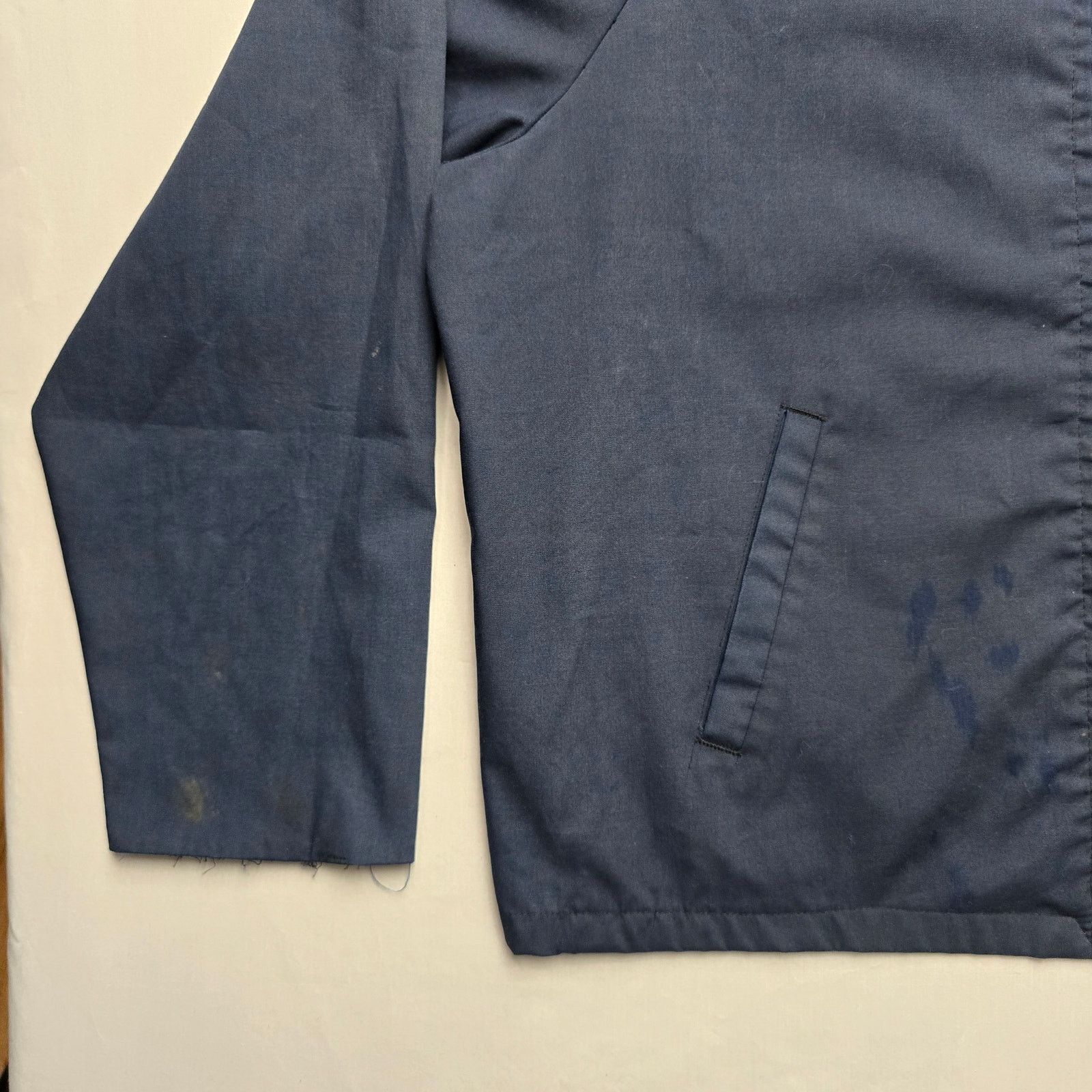 Vintage Vintage Jacket Cropped Blue Harrington Style Boxy Bomber L Size US L / EU 52-54 / 3 - 3 Thumbnail
