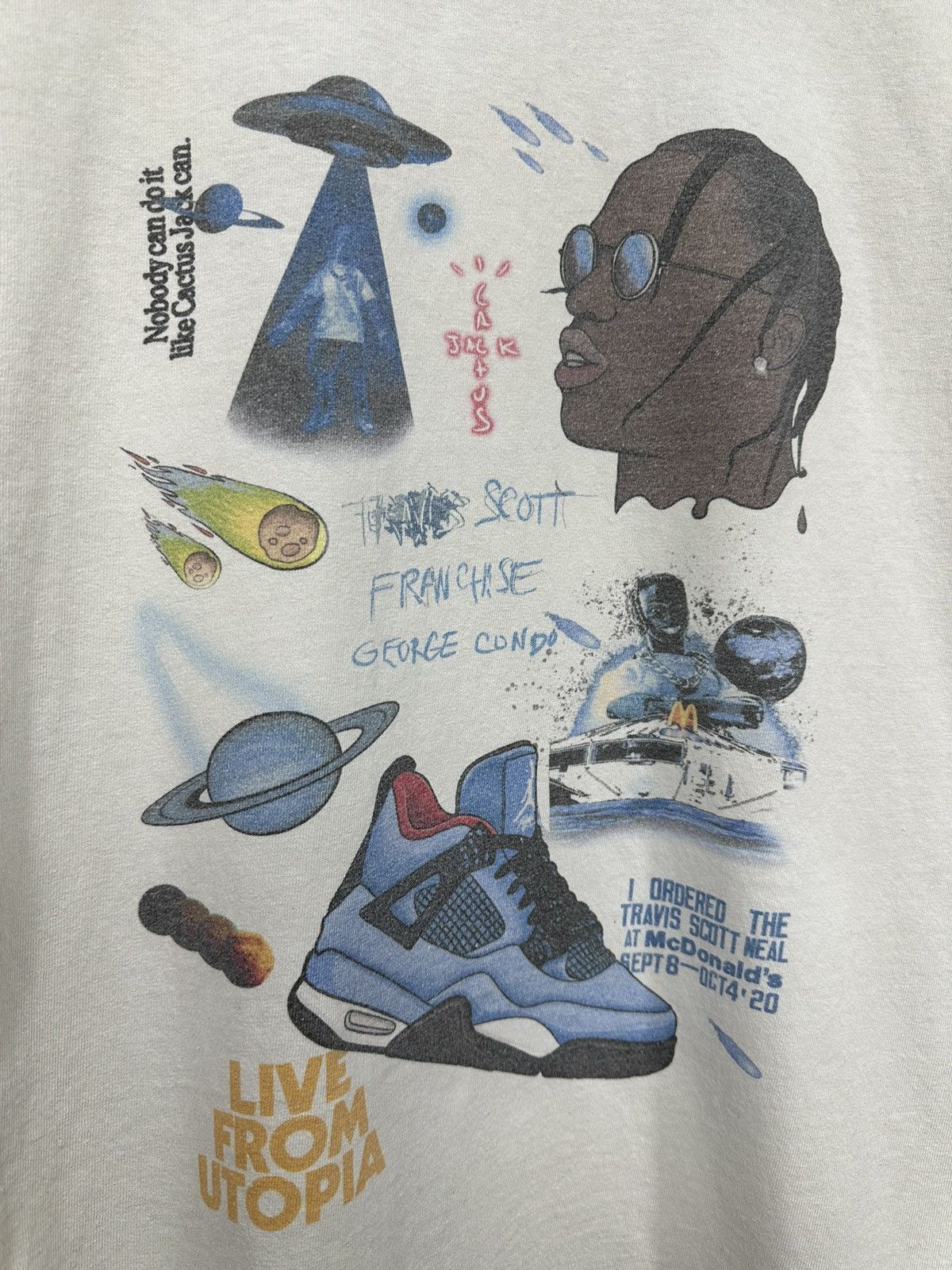 Travis Scott Vintage T-shirt Distressed Faded Y2k Japanese Rock Kanye Size US M / EU 48-50 / 2 - 9 Thumbnail