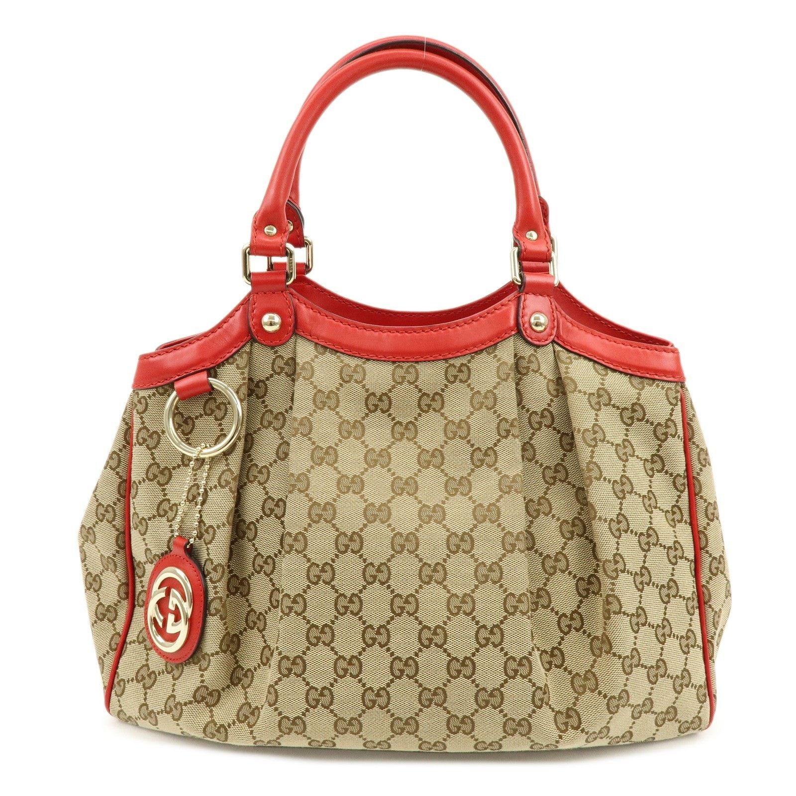 Gucci Gucci Sukey GG Canvas & Leather Tote Tan Size ONE SIZE - 1 Thumbnail