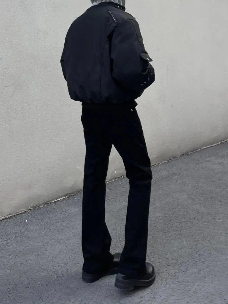 Vintage Slim Fit Micro Flare Black Jeans Size US 30 / EU 46 - 5 Thumbnail