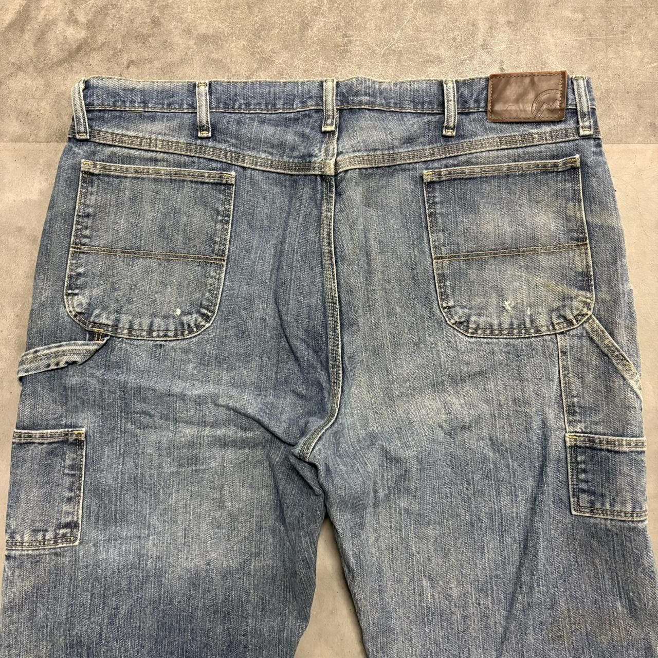 Japanese Brand × Vintage Crazy Vintage Y2K/2000s Super Baggy Carpenter Workwear Style Denim Jeans! Size US 40 / EU 56 - 7 Thumbnail