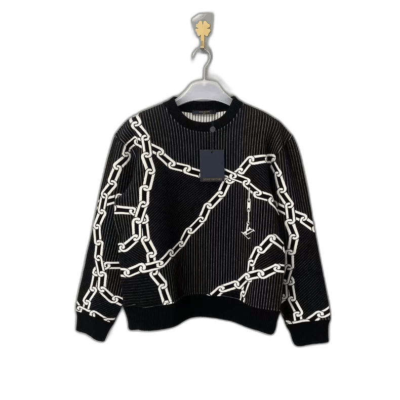 Louis Vuitton Louis Vuitton Chain Logo Sweatshirt M Size Size US M / EU 48-50 / 2 - 1 Thumbnail