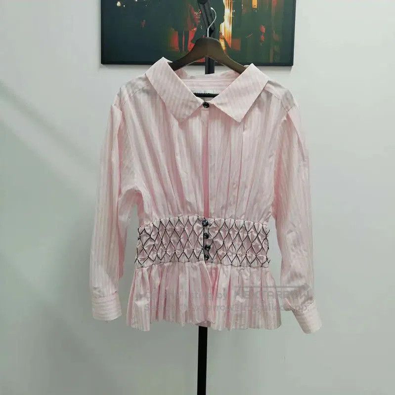 Chanel Chanel Pink Cotton Long Sleeve Shirt . Size M / US 6-8 / IT 42-44 - 1 Thumbnail