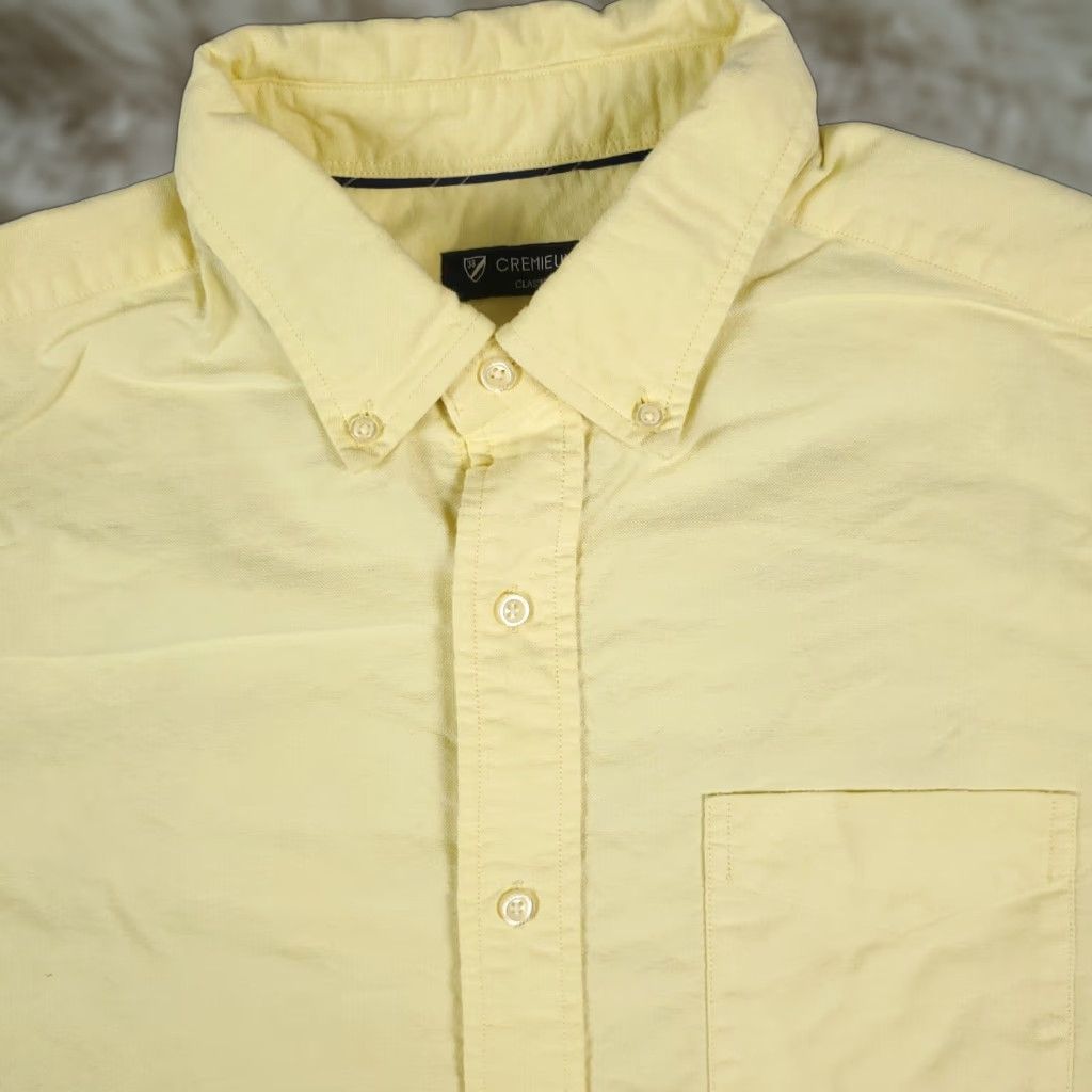 Cremieux Daniel Cremieux Yellow Button-Up Shirt Mens Large Short Sleeve Casual All Seasons Size US L / EU 52-54 / 3 - 1 Thumbnail