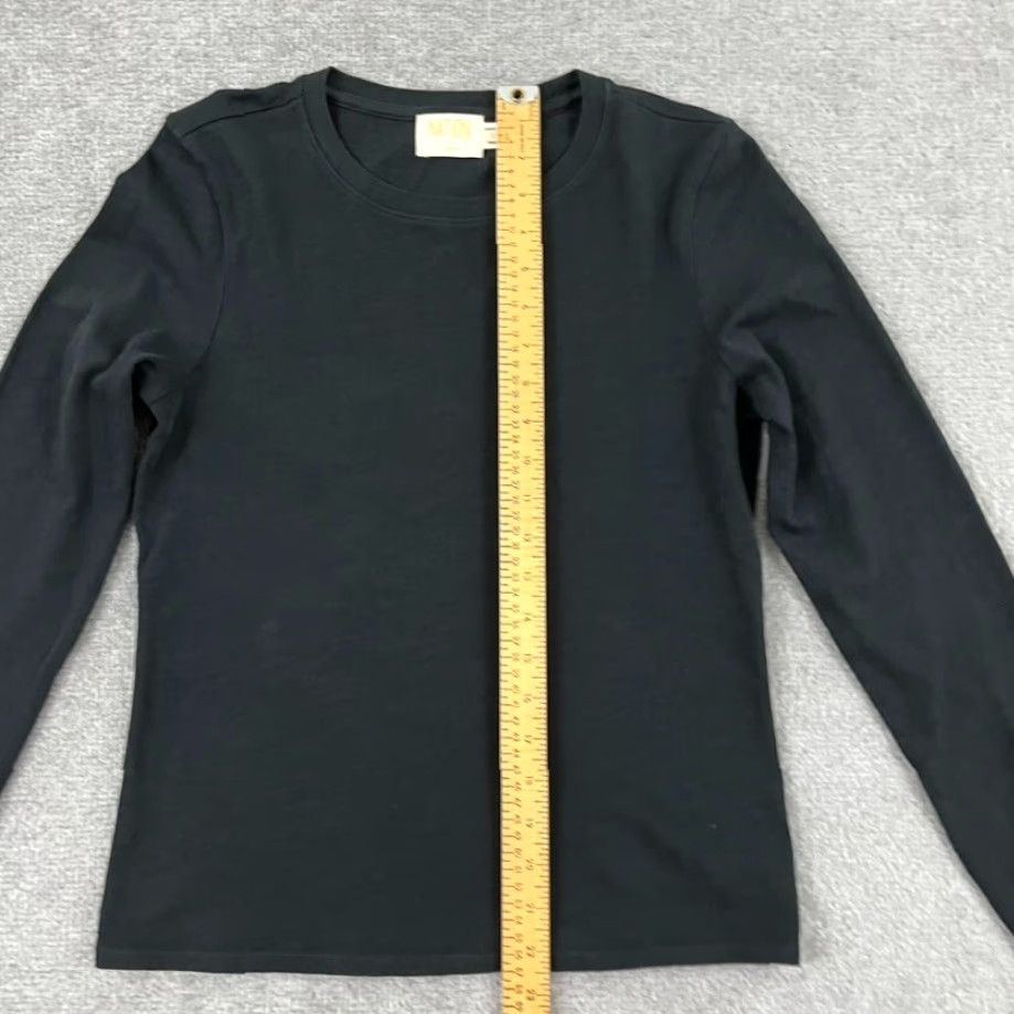 P.E Nation NATION LTD Kiana Shirt Womens Small Black Crewneck Gold Button Sleeve Preppy Top Size S / US 4 / IT 40 - 4 Thumbnail