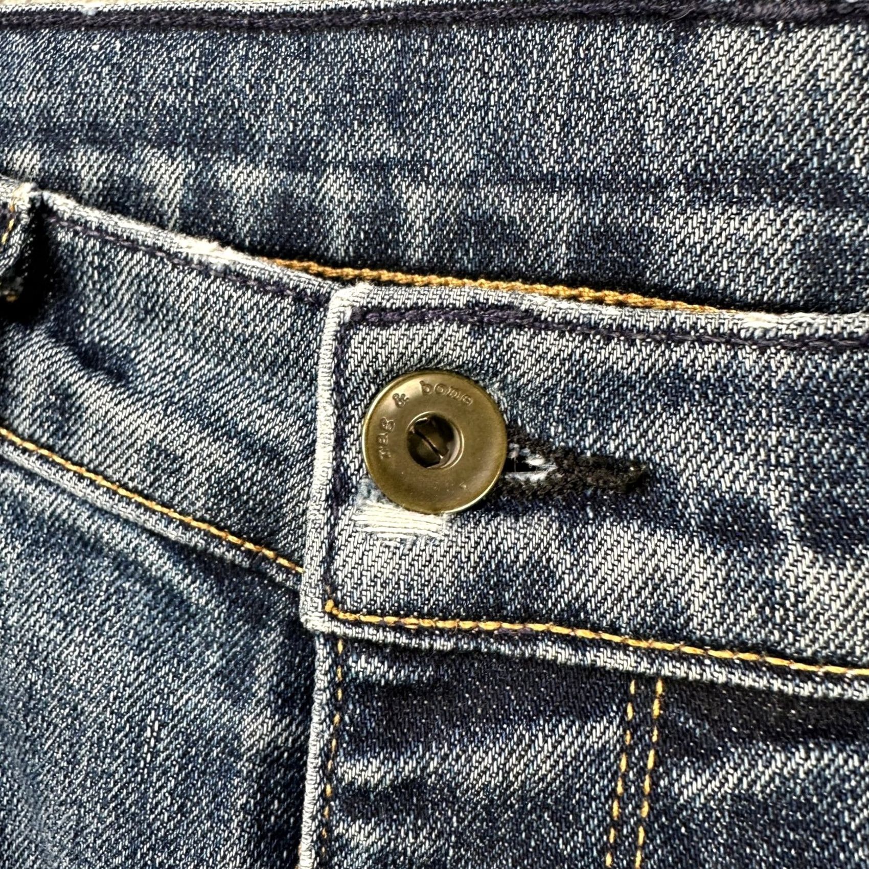 Rag & Bone rag & bone Jeans Slim Fit Mens 33 Blue Distressed 5 Pockets Denim Casual Size US 33 - 7 Thumbnail
