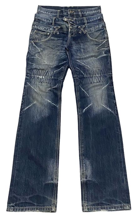 Vintage 2000s PPFM Multi Zip Denim Jeans Size W32