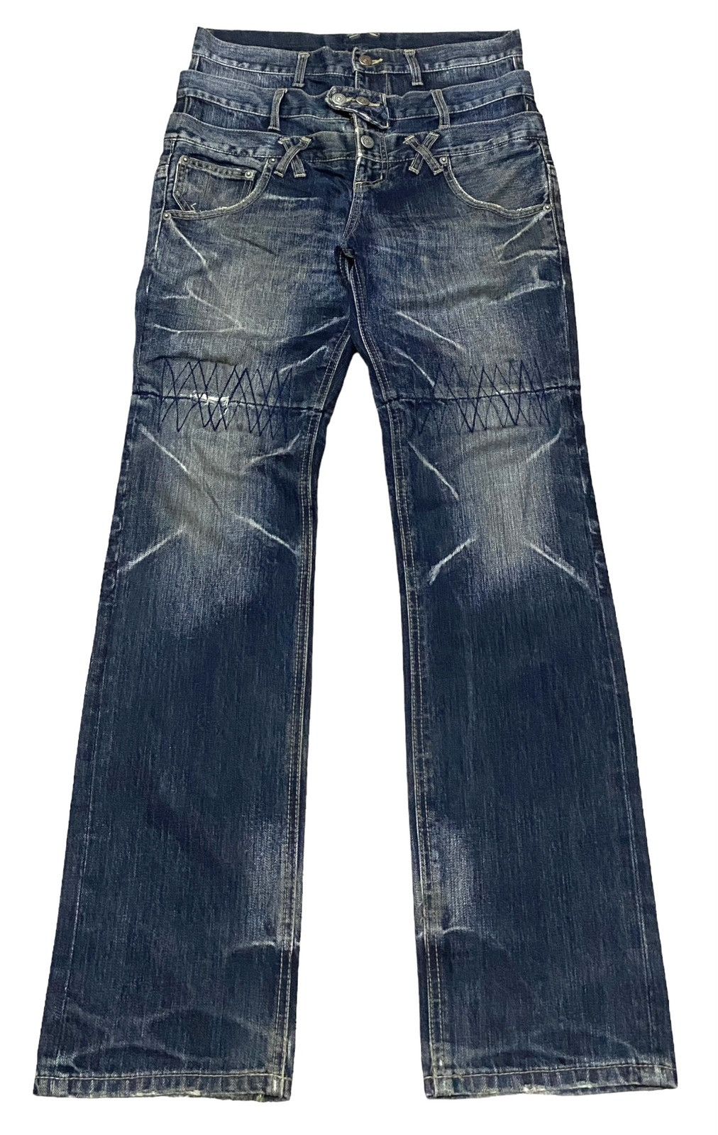 image of Archival Clothing x If Six Was Nine Vintage Ppfm Triple Waist Jeans 1990S in Denim (Size 32)