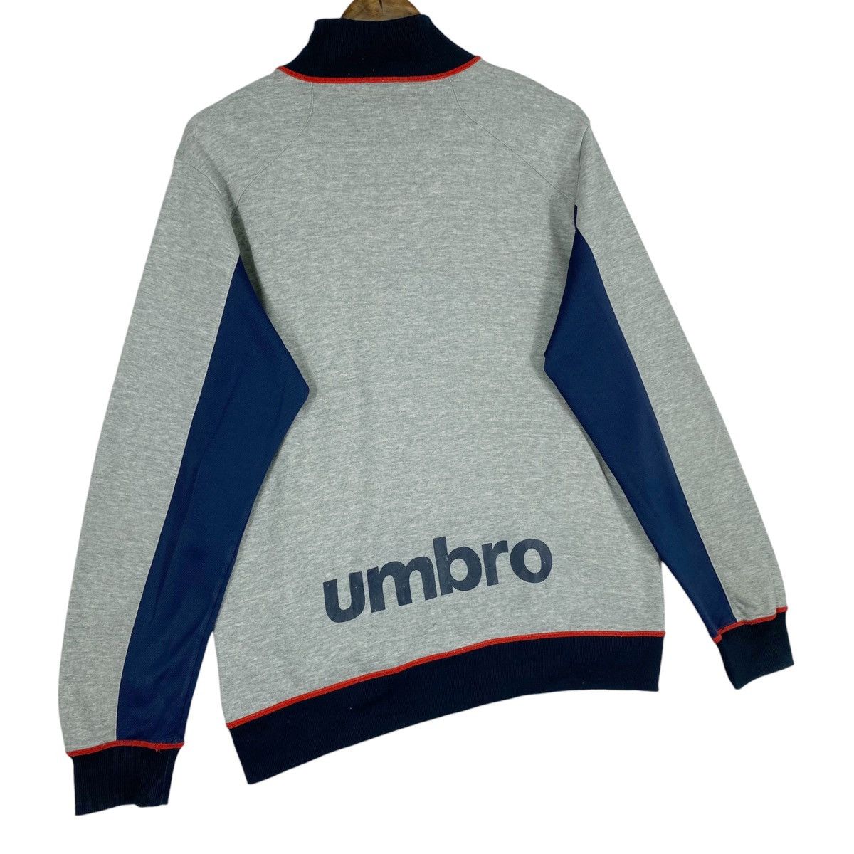 Umbro × Vintage Vintage Umbro Full Zip Sweatshirt Grey Pullover Jumper Size US L / EU 52-54 / 3 - 9 Thumbnail