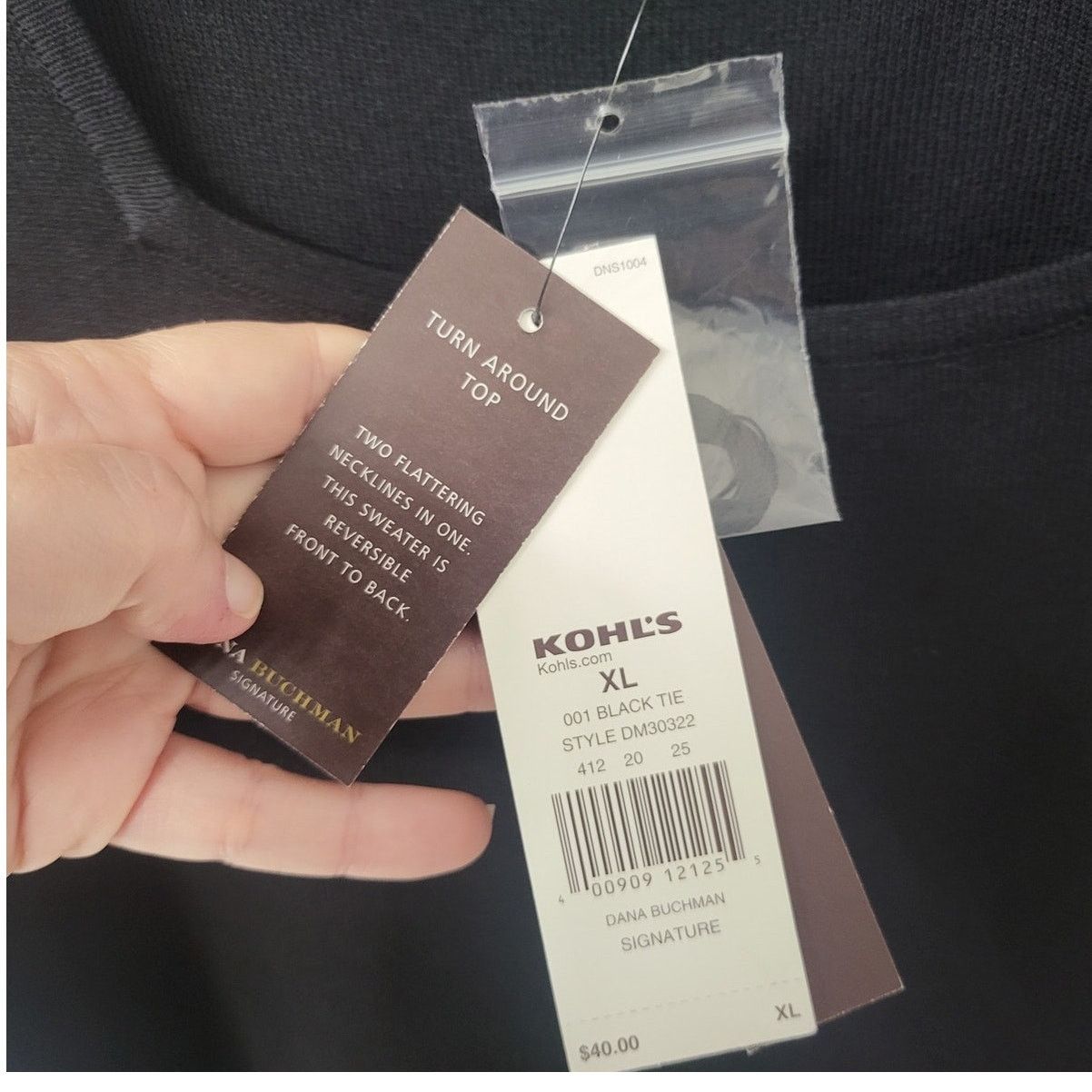 Other Dana Buchman Signature Black Turn Around Top - Xl - NEW Size XL / US 12-14 / IT 48-50 - 3 Thumbnail
