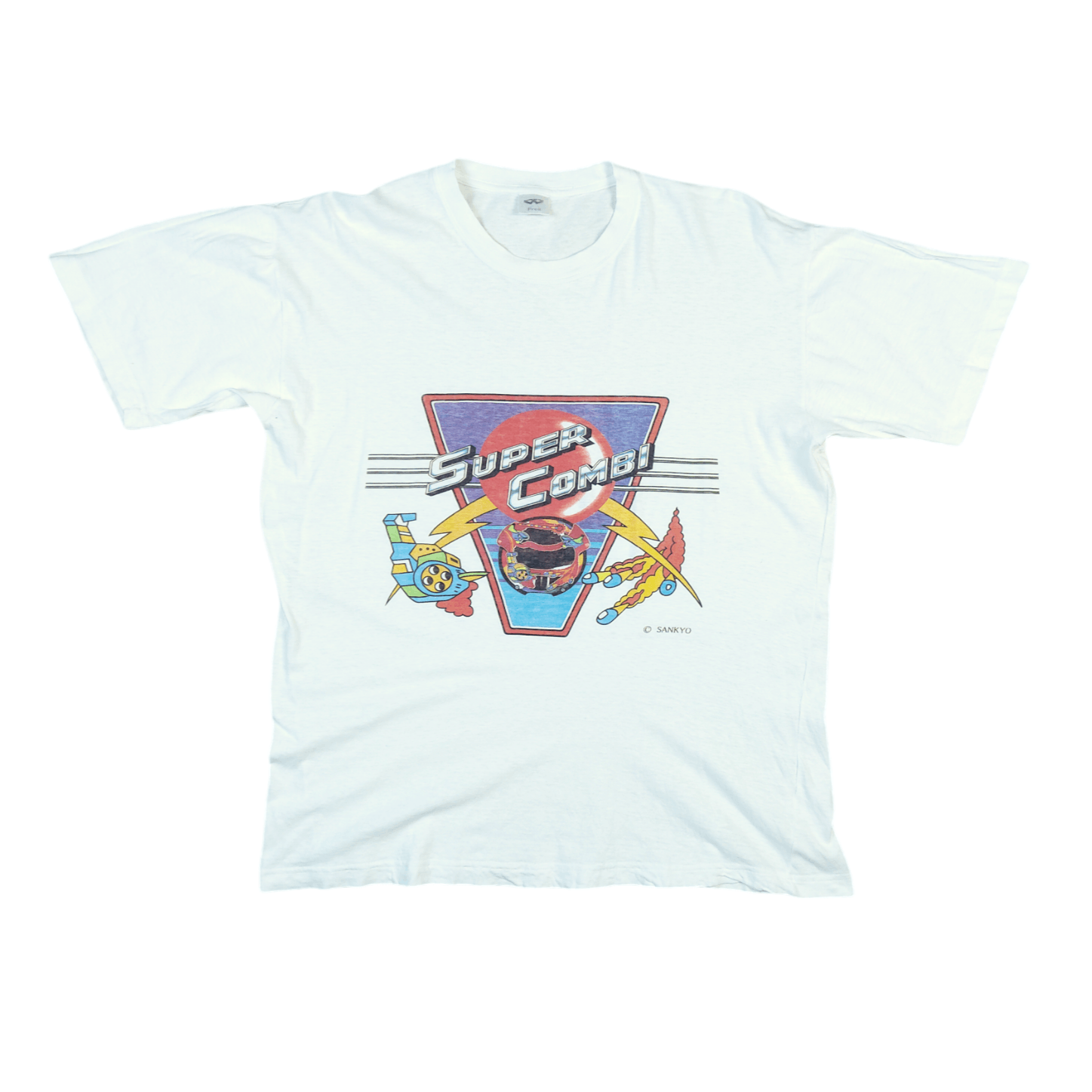Japanese Brand × Vintage VTG 80s Sankyo Super Combi Pachinko Machine BANPRESTO TEE Size US L / EU 52-54 / 3 - 1 Thumbnail
