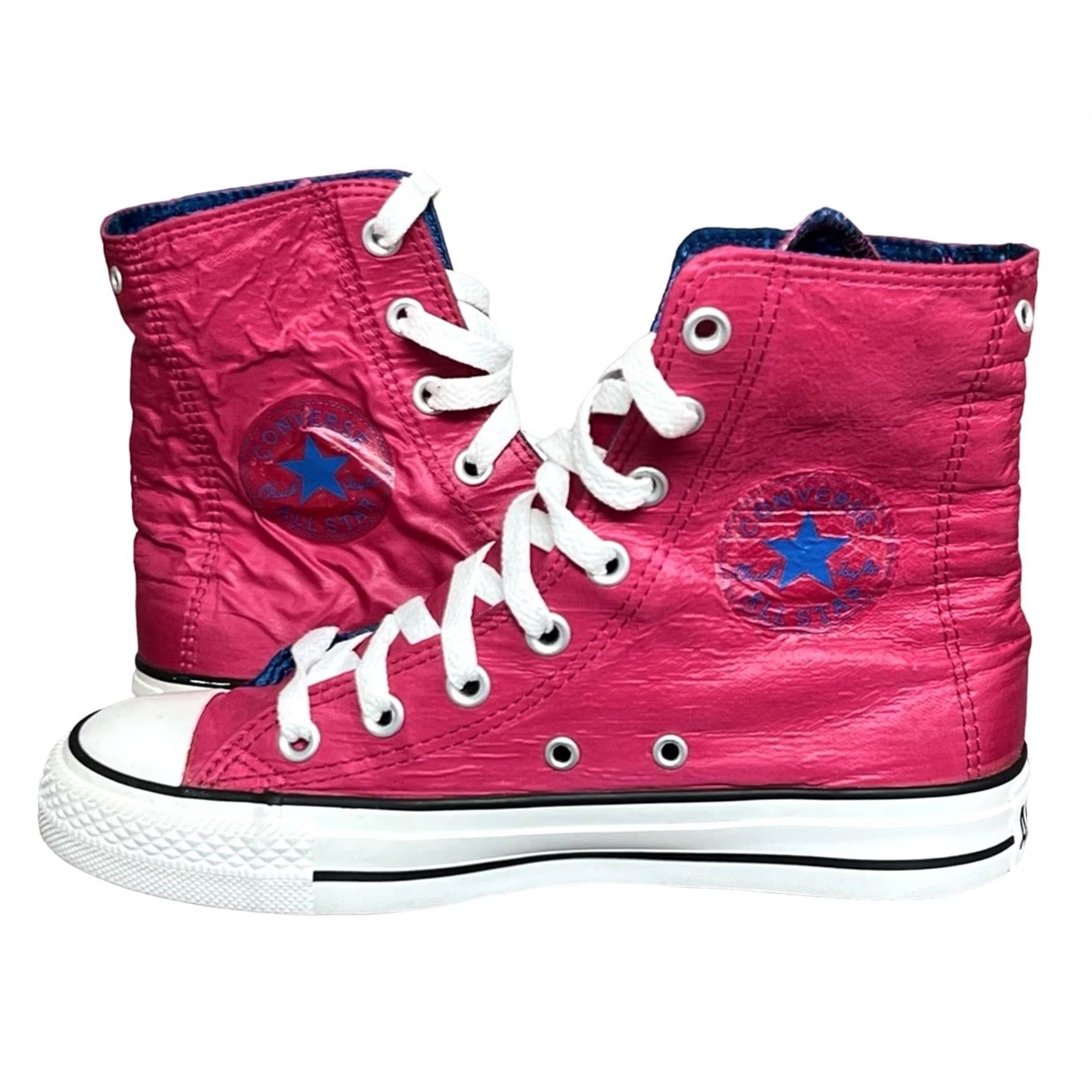 Converse CONVERSE Chuck Taylor ALL STAR Pink Blue Nylon Hi Sneakers Womens 6.5 WaterPROOF Size US 7 / IT 37 - 2 Thumbnail