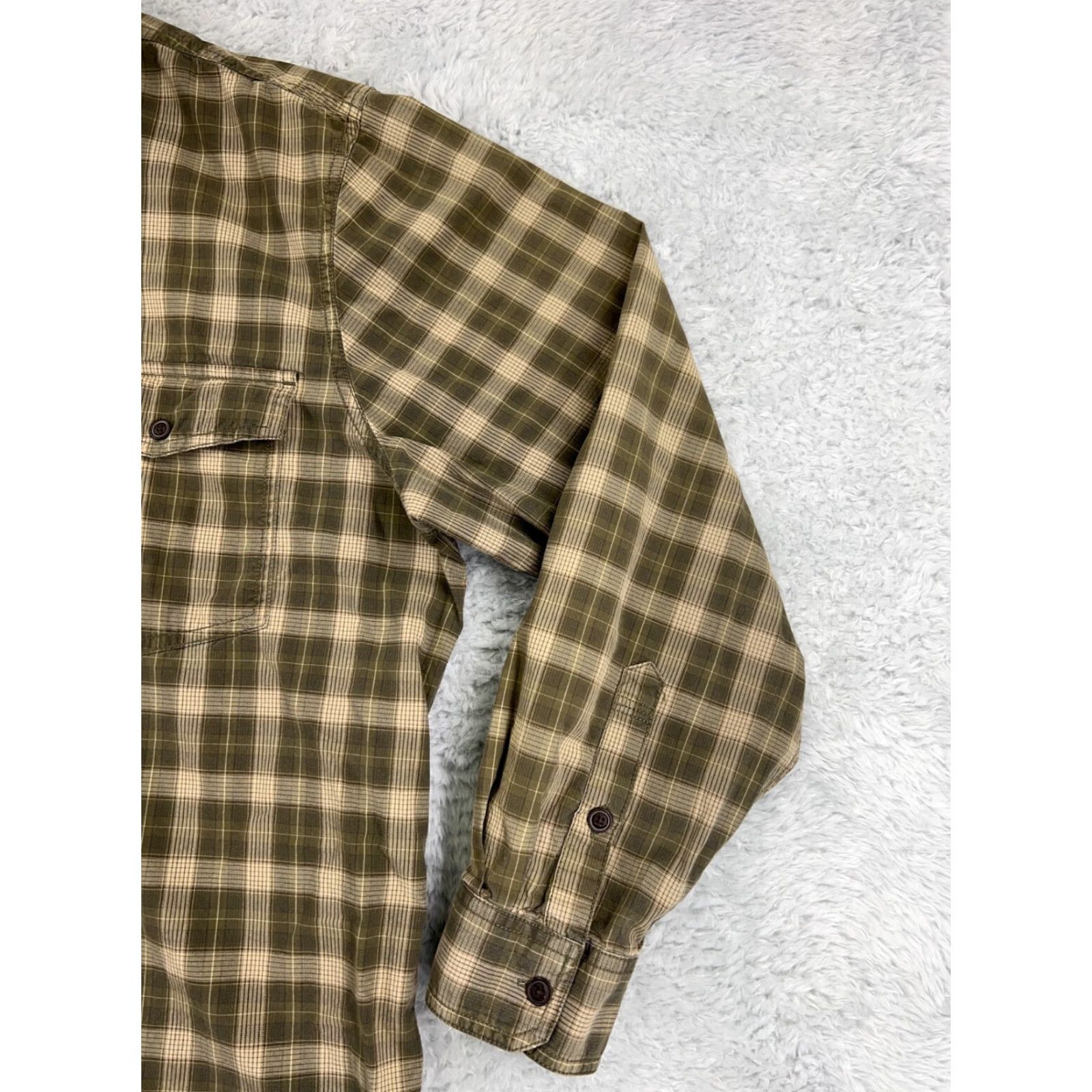 Alife Outdoor Life Button-Up Shirt Men XL Yellow Plaid Cotton Short Sleeve Casual Workwear 2010s Size US XL / EU 56 / 4 - 7 Thumbnail