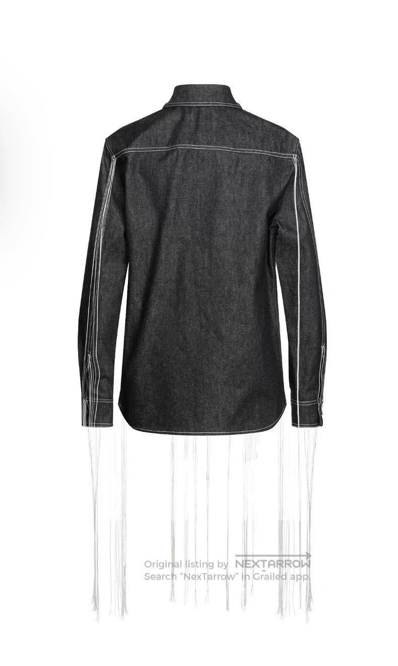 Valentino Valentino Flowing fringed denim shirt Size M / US 6-8 / IT 42-44 - 2 Thumbnail