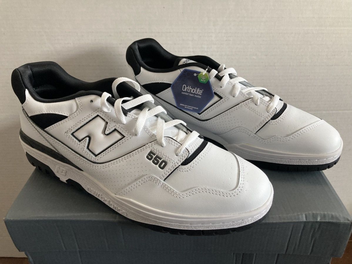 New Balance NEW BALANCE 550 WHITE BLACK BB550HA1 OREO SNEAKER SHOES 2021 Size US 14 / EU 47 - 3 Thumbnail