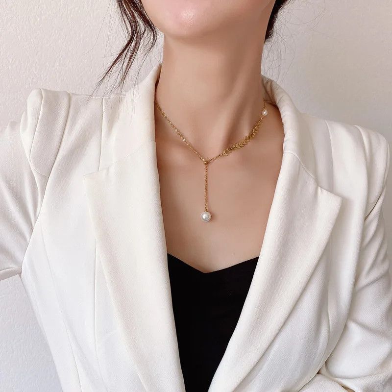 Jewelry × Vintage Retro wheat leaf necklace Size ONE SIZE - 3 Thumbnail