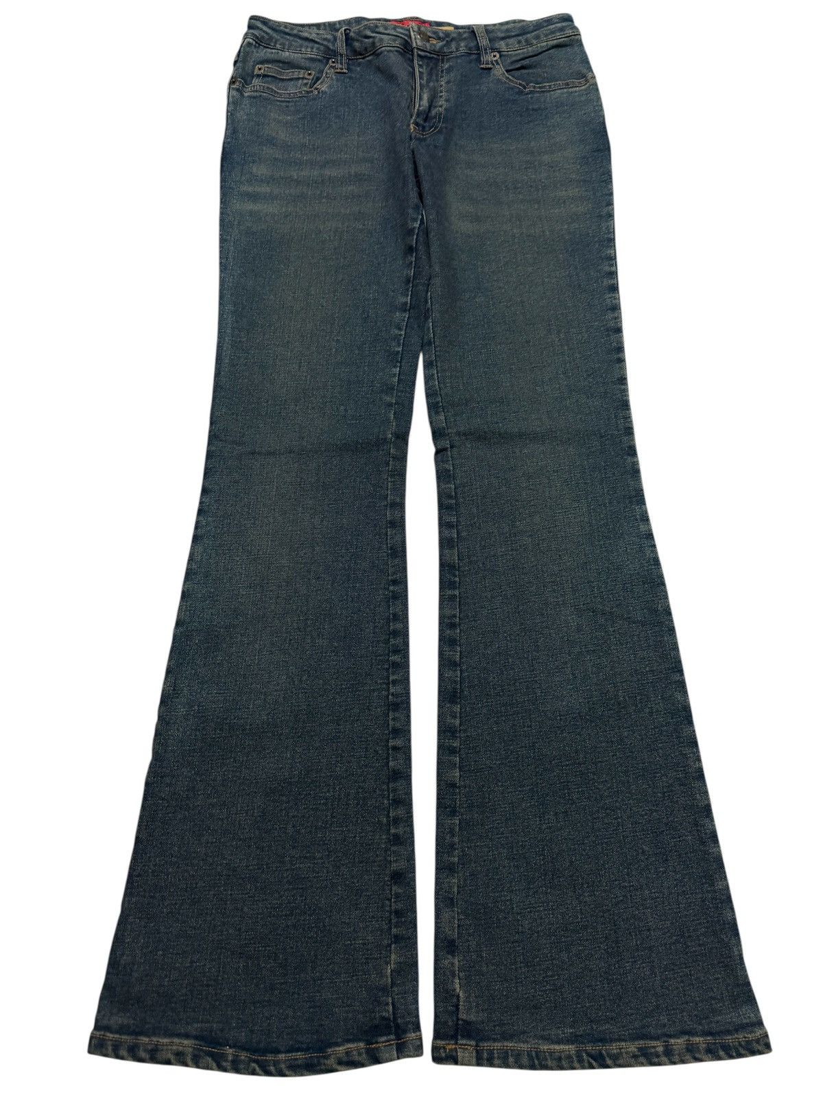 Designer 💥FLARED💥VINTAGE JAPANESE S.P.E BOOTCUT MUDWASH JEANS Size US 29 - 1 Thumbnail
