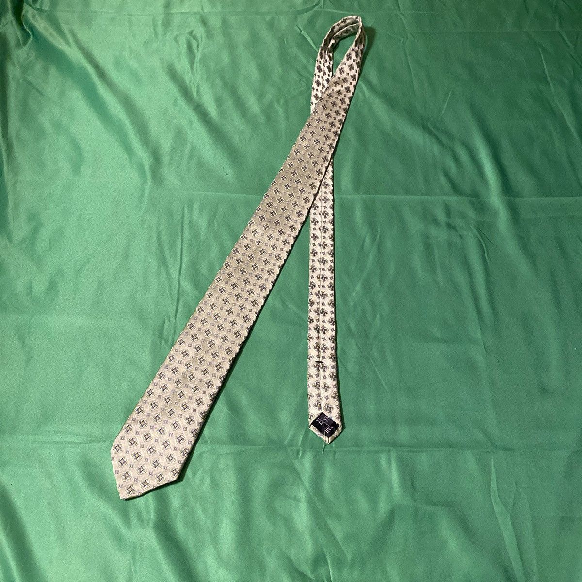 XMI Platinum Formals Mens Neck Tie XMI Green Silk Size ONE SIZE - 3 Thumbnail