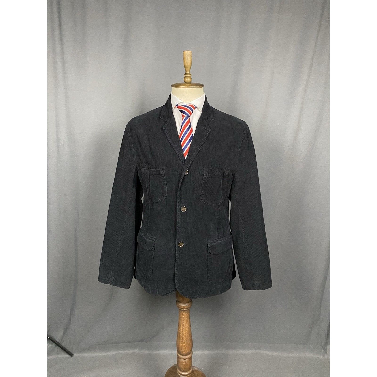 Universal Works Universal Works Men's Black Corduroy Sportcoat Utility Blaze Size 54R - 3 Thumbnail
