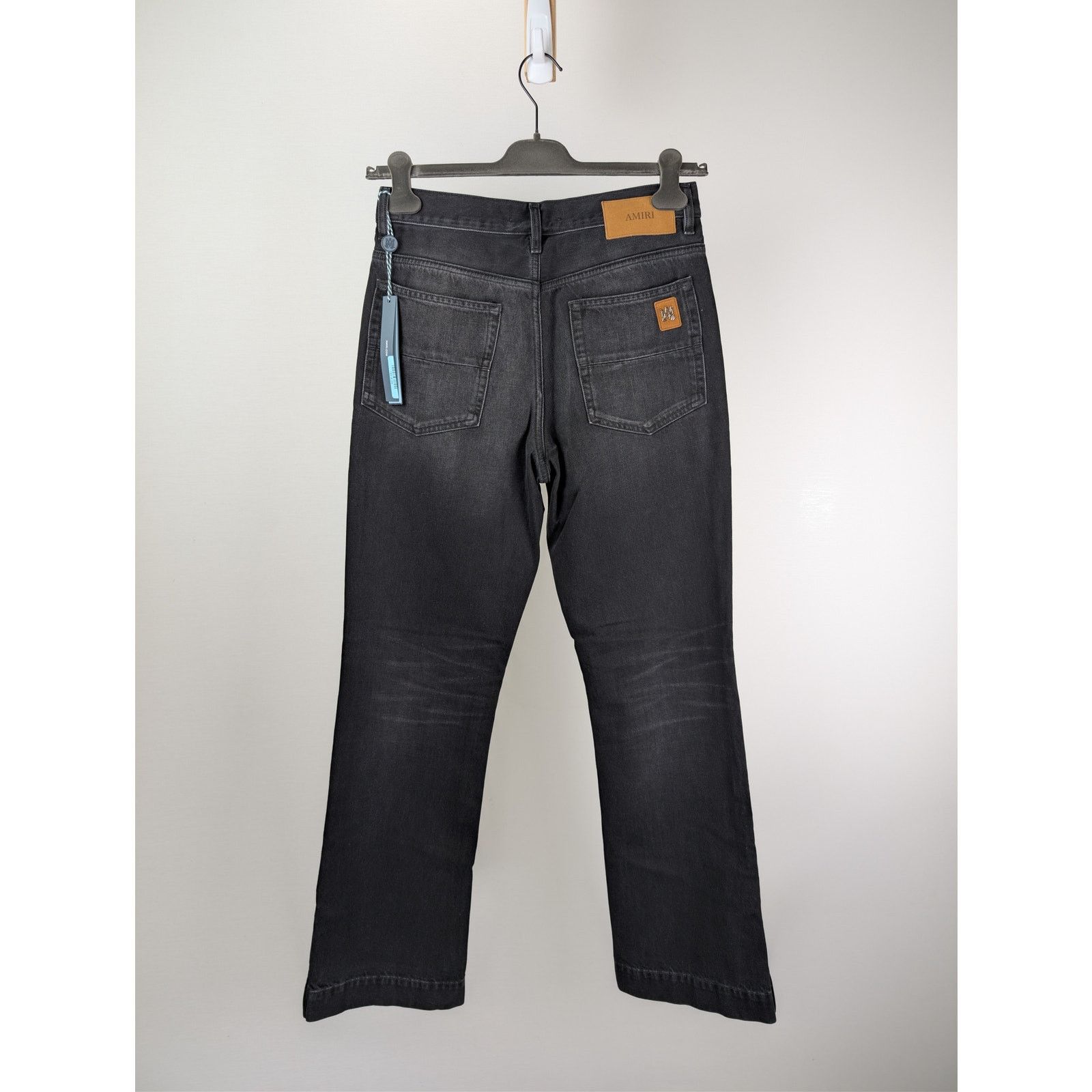 Amiri o1rshd1 Straight Leg Flare Jean Denim in Vintage Black Size US 32 / EU 48 - 10 Thumbnail