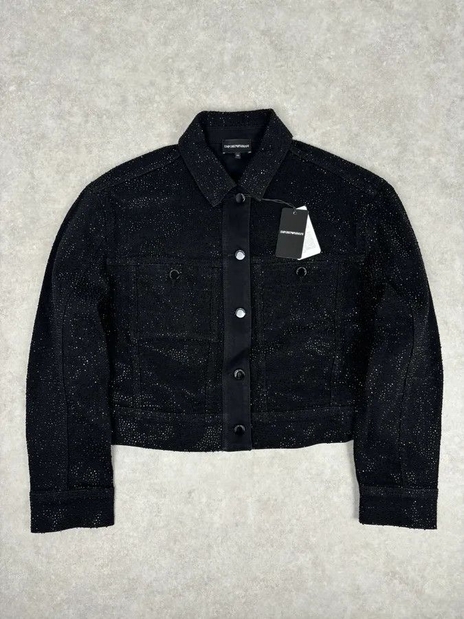 Emporio Armani SS2023 Emporio Armani Black Denim Multi-Pocket Denim Jacket Size M / US 6-8 / IT 42-44 - 4 Thumbnail