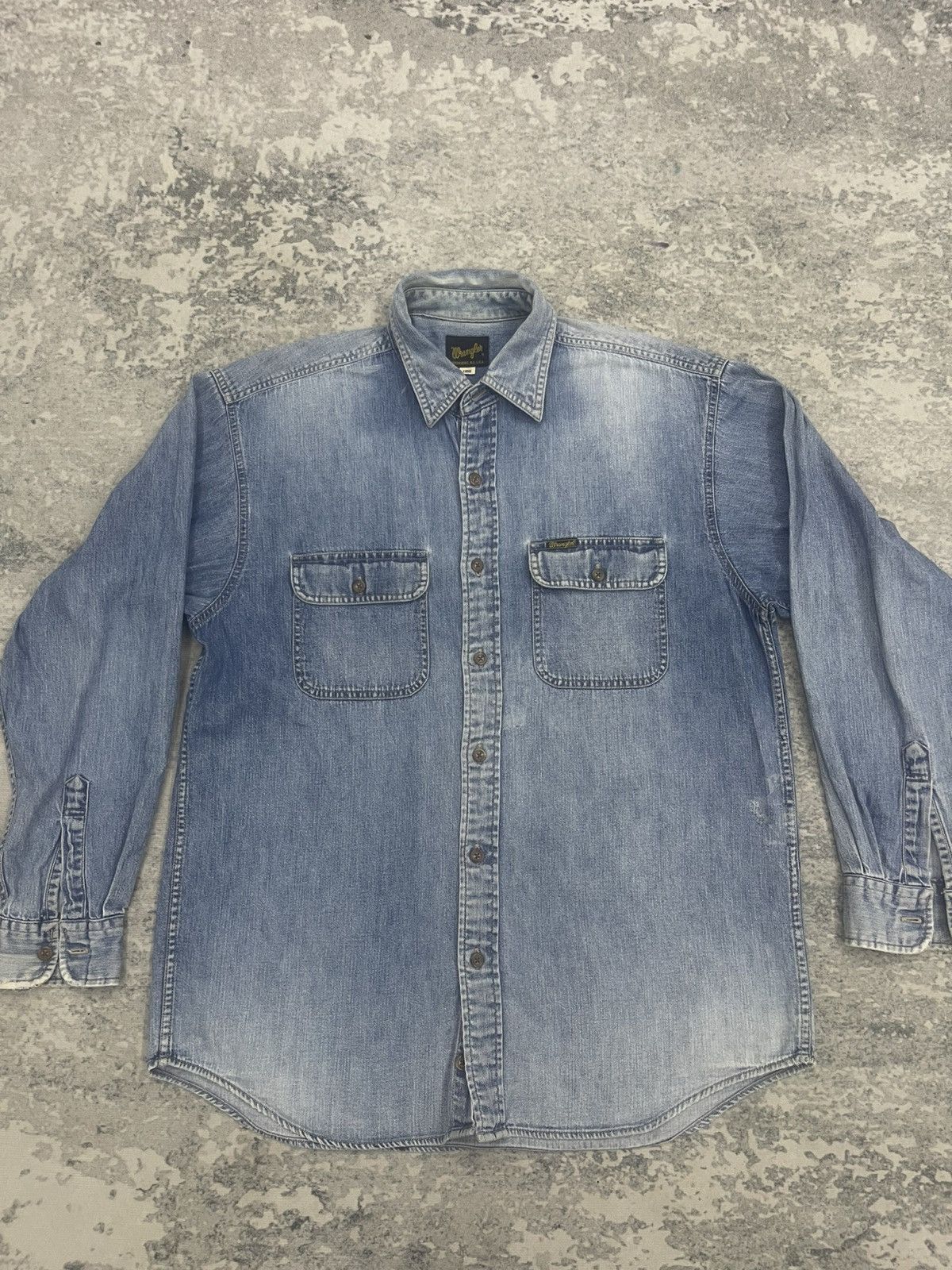 Wrangler Vintage Wrangler Western Shirt Double Pocket Distressed s13 Size US L / EU 52-54 / 3 - 1 Thumbnail