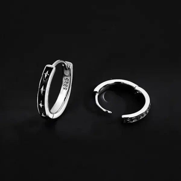 Other 925 Silver Plated Small Silver Hoop Earrings for Men Women Size ONE SIZE - 2 Thumbnail