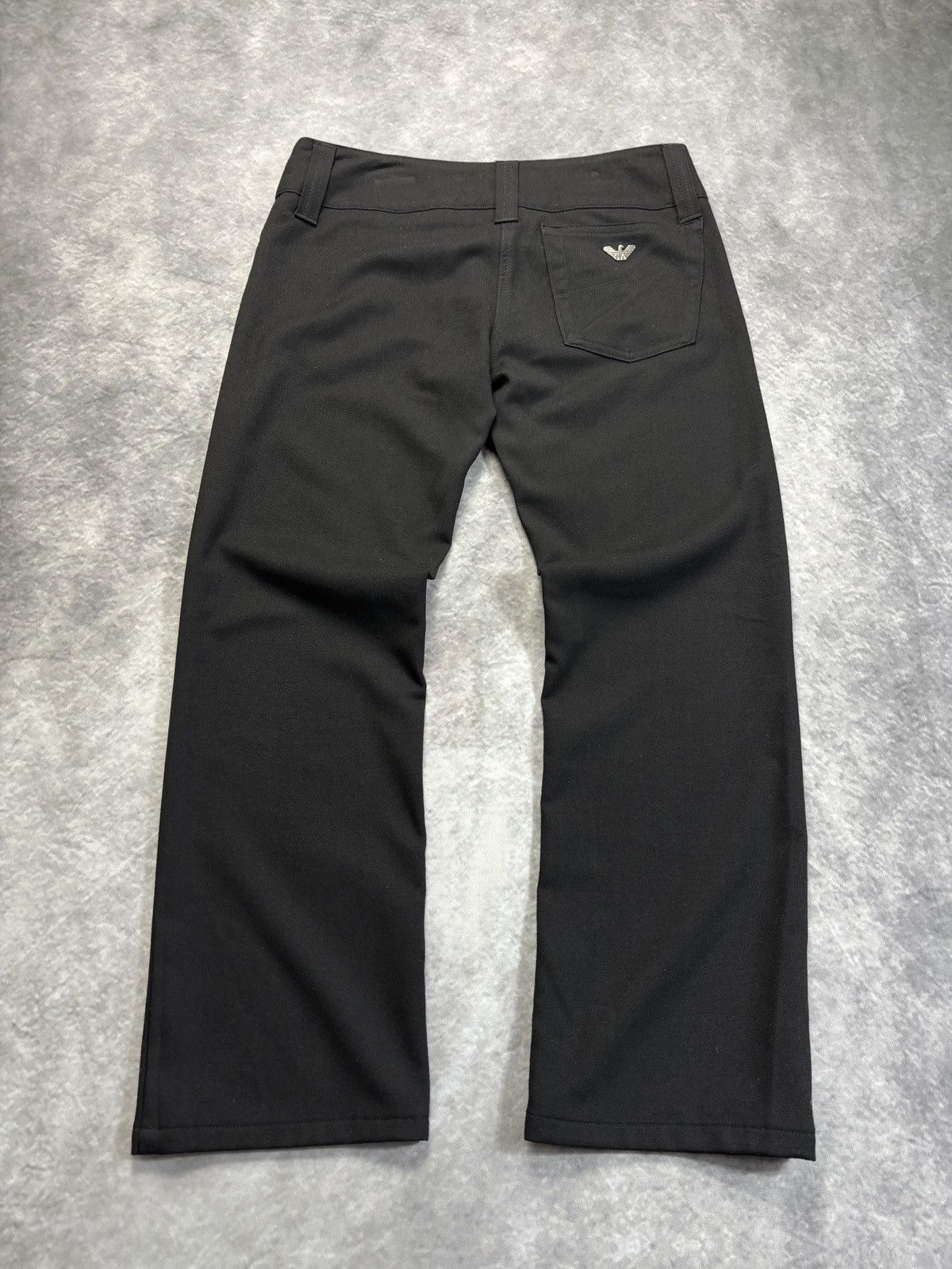 Armani × Giorgio Armani × Vintage Vintage Armani Jeans Black Trousers 2000s Italy Capo Campion Size 29" - 2 Thumbnail