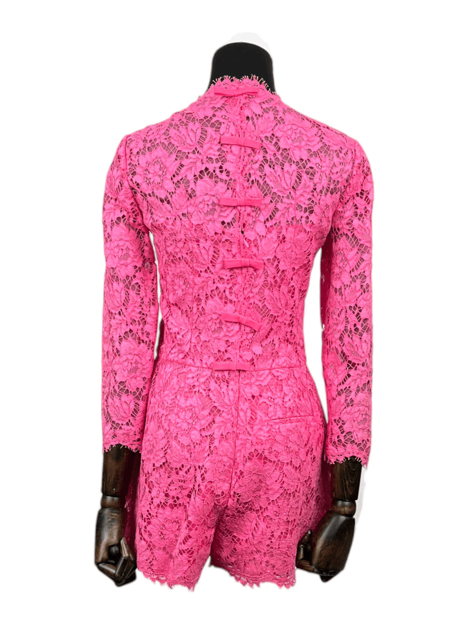 Valentino Valentino Fuscia Classic Lace One-Pc Shorts Size XS / US 0-2 / IT 36-38 - 2 Thumbnail