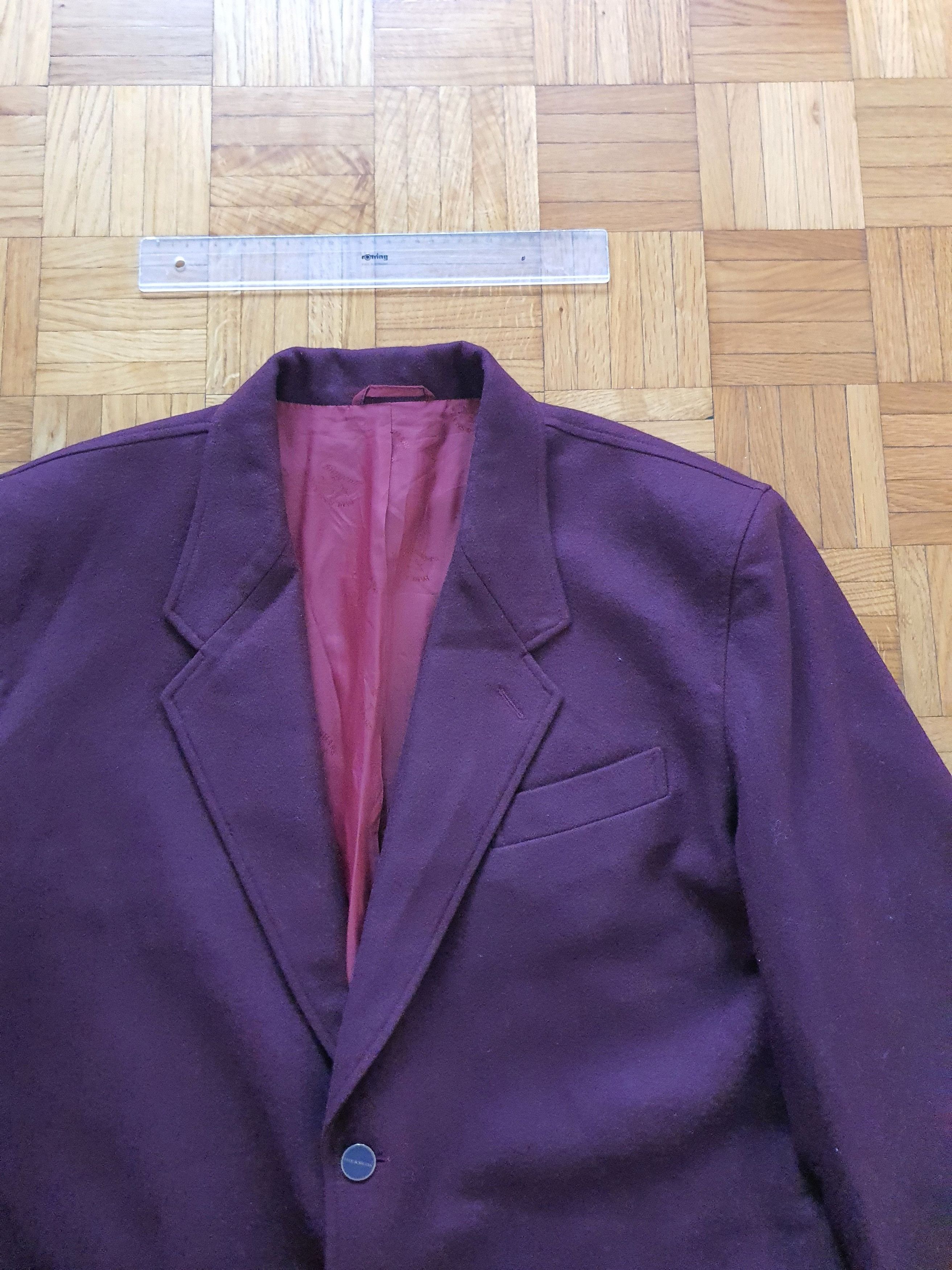 Paul & Shark Vintage Burgundy Maroon Blazer Sports Coat Suit Jacket Size 48S - 3 Thumbnail