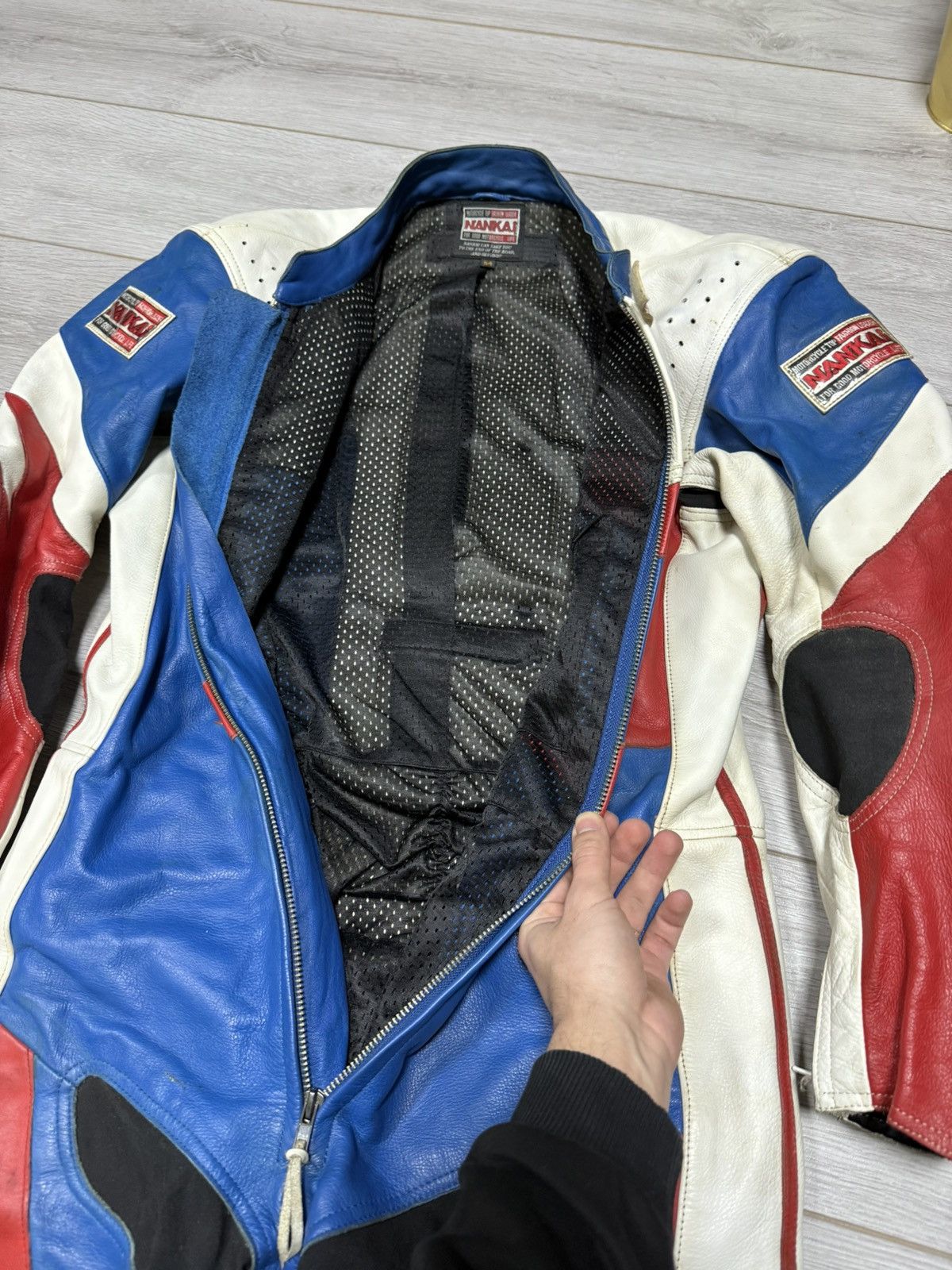 NANKAI Japan Leather suit overall MOTO protection