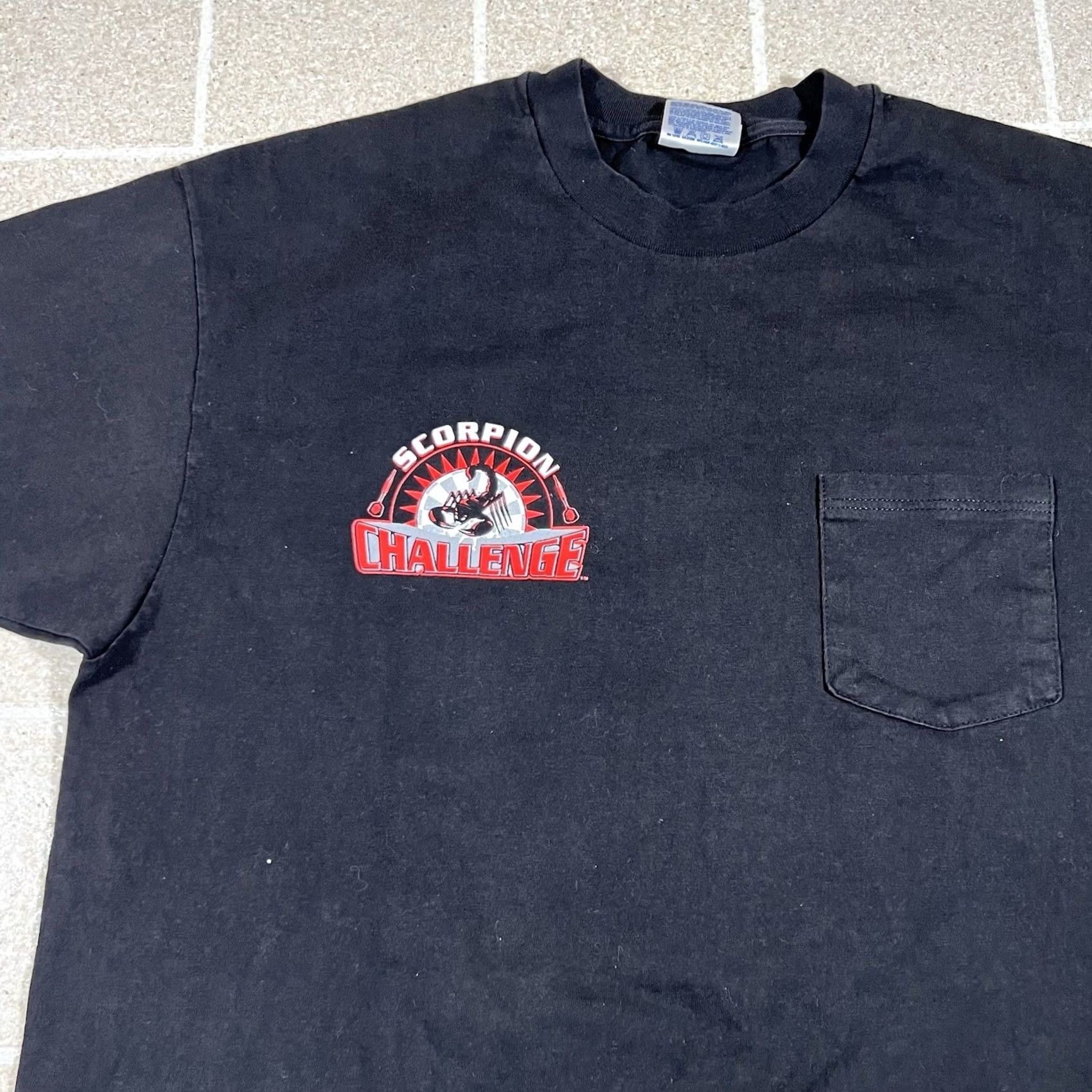 Hanes VINTAGE Hanes Beefy T-Shirt Scorpion Challenge Dart Short Sleeve XL Black Men Regular 1995 Mens / Boys? Size US XL / EU 56 / 4 - 3 Thumbnail