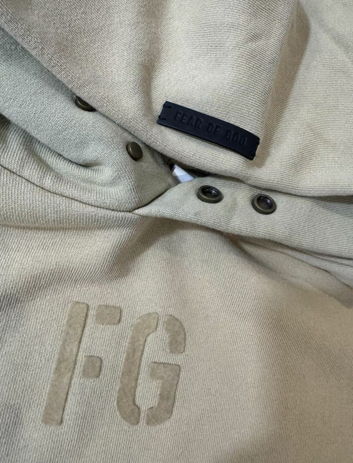 Fear of God Fear of God Matcha FG Flocked Hoodie J34 Size US S / EU 44-46 / 1 - 4 Thumbnail