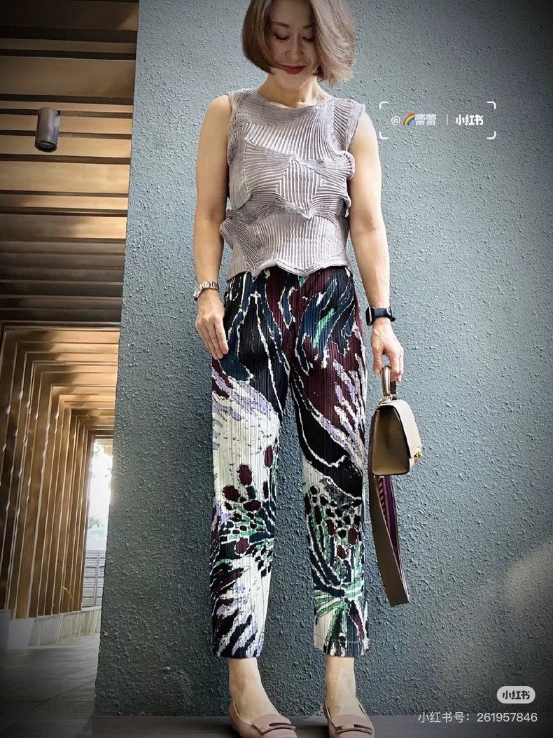 Issey Miyake Issey Miyake size:3 Frost-flowered straight-leg pants Size 42" / US 20 - 9 Thumbnail