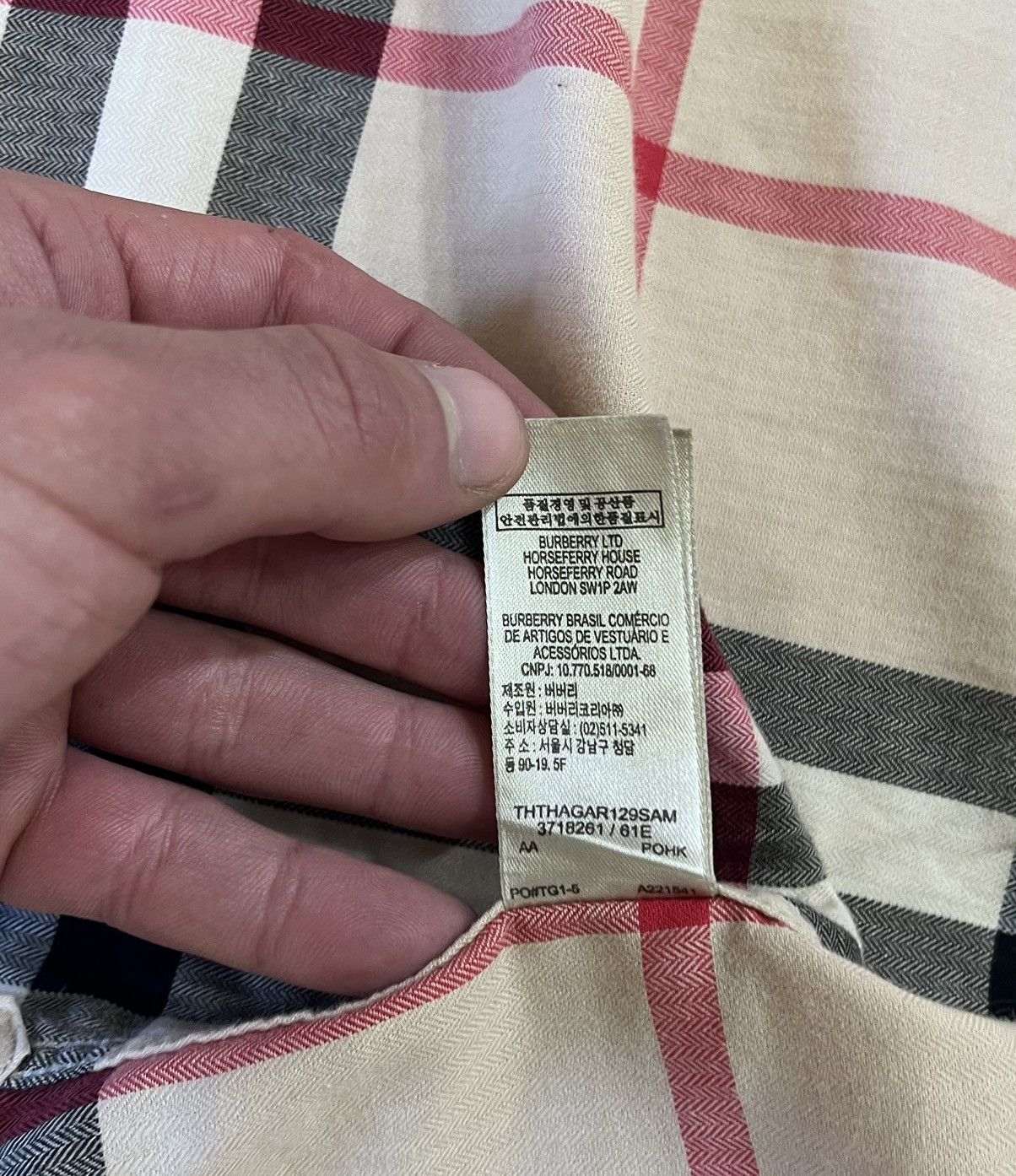 Burberry Burberry Brit Mens Nova Check Beige Shirt S Long Sleeve Size US S / EU 44-46 / 1 - 11 Thumbnail