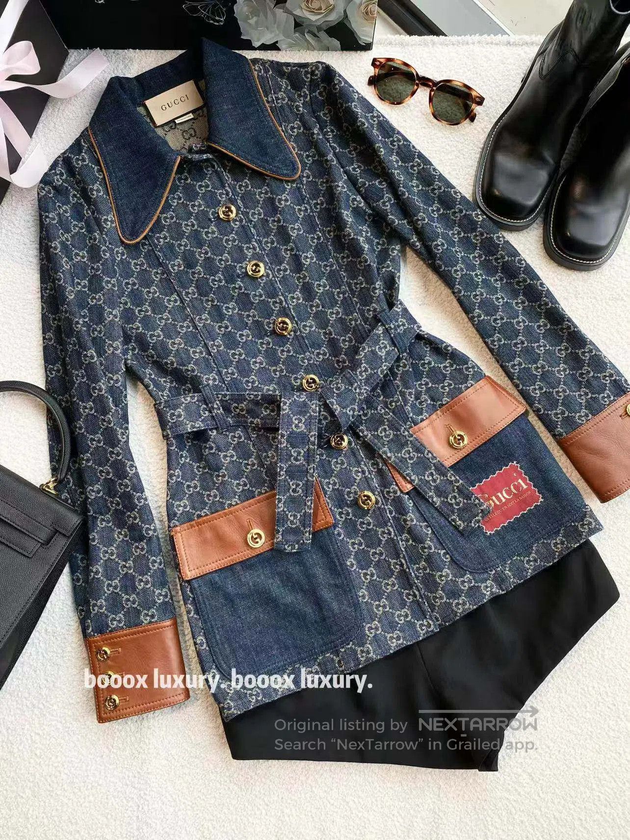 Gucci Guicci The old flower is full of printed belt coats| Size XXS / US 00 / IT 34 - 1 Thumbnail