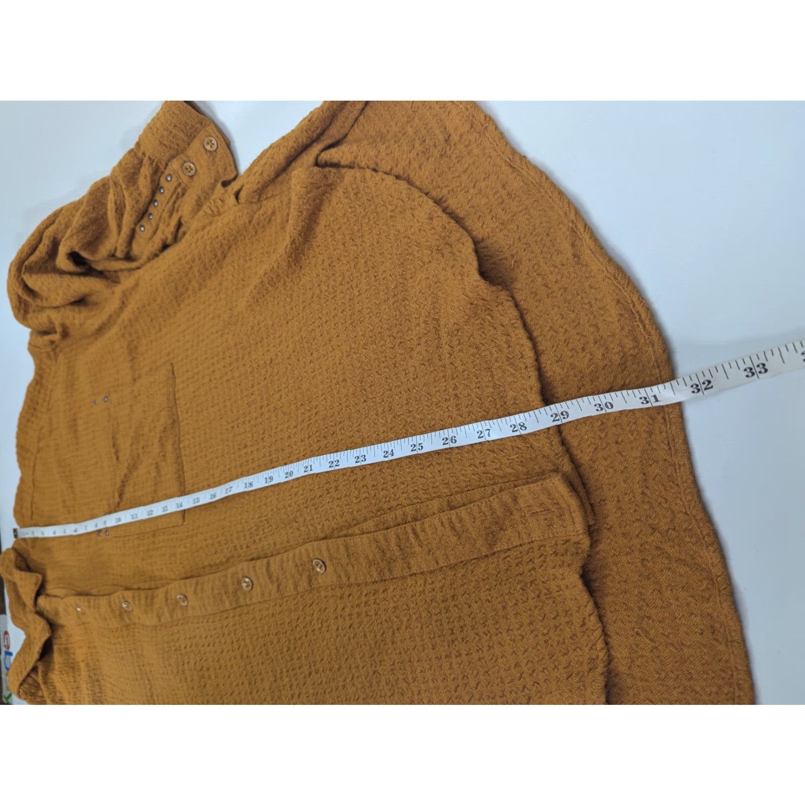 Vintage We the Free We the Free Women's Size Medium Mustard Orange Hidden Valley Button Top Shirt Oversized Button-Up Size M / US 6-8 / IT 42-44 - 5 Thumbnail