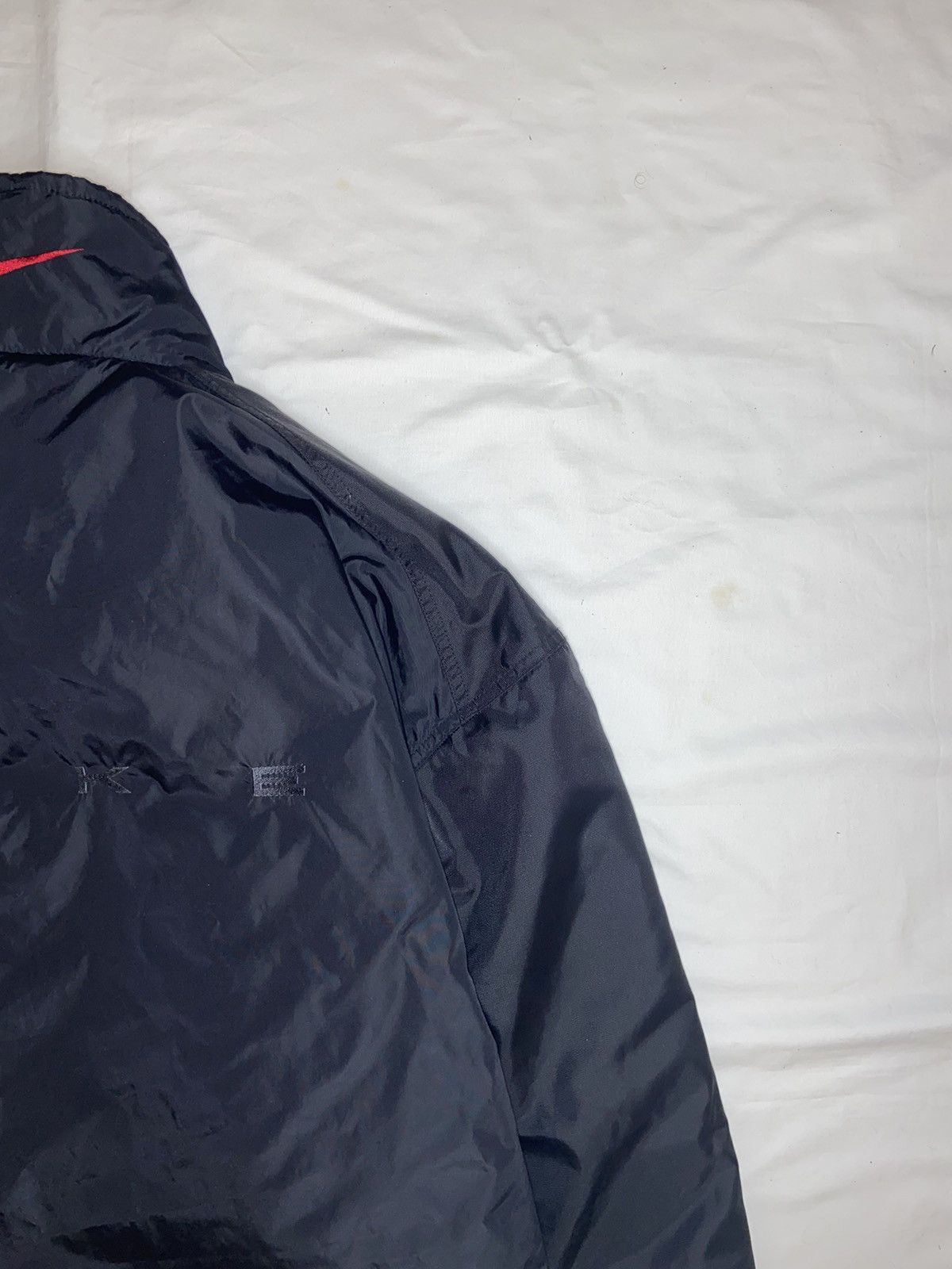 Nike × Vintage VINTAGE Y2K NIKE BIG LOGO LIGHT PUFFER JACKET SWOOSH DRILL Size US XL / EU 56 / 4 - 11 Thumbnail