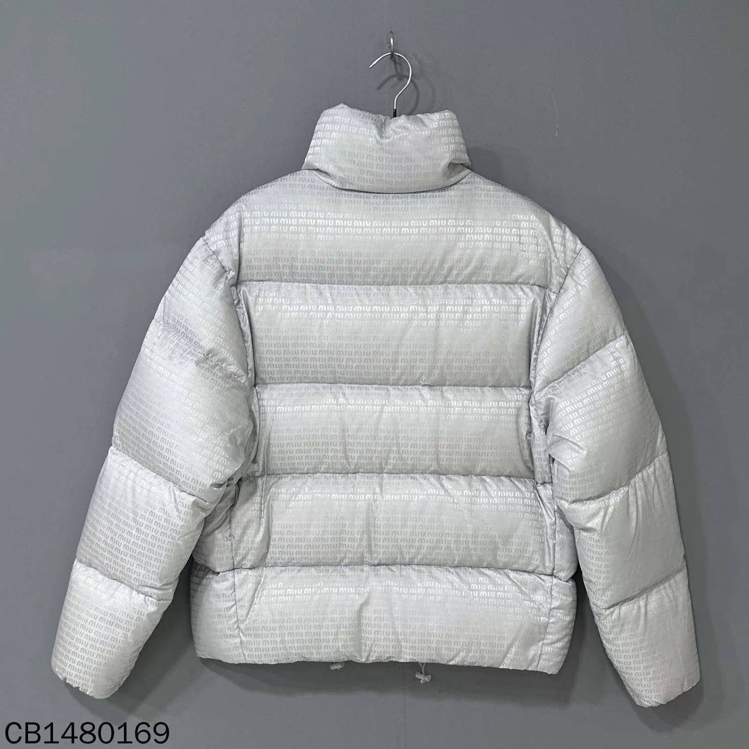 Miu Miu MIU MIU Silver Allover Print Down Jacket 38 99 New Size XS / US 0-2 / IT 36-38 - 3 Thumbnail