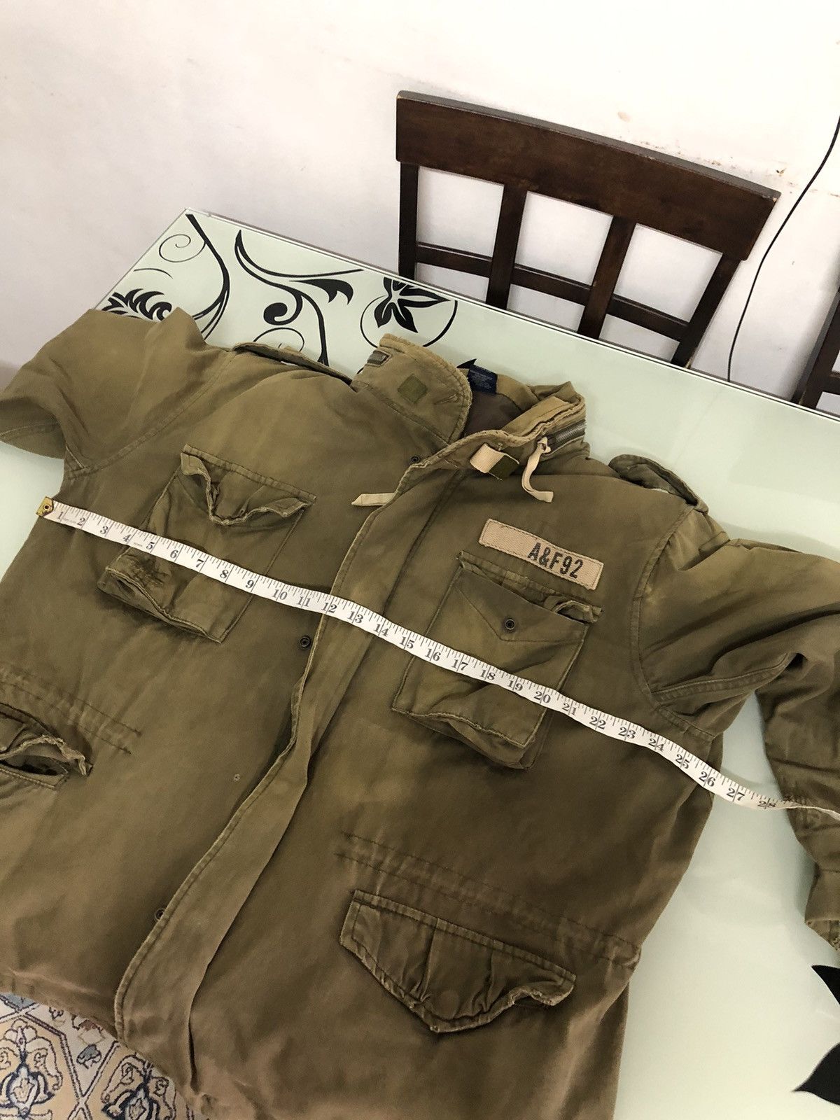 Abercrombie & Fitch Vintage Abercrombie and Fitch Distressed Military M65 Jacket Size US L / EU 52-54 / 3 - 21 Thumbnail