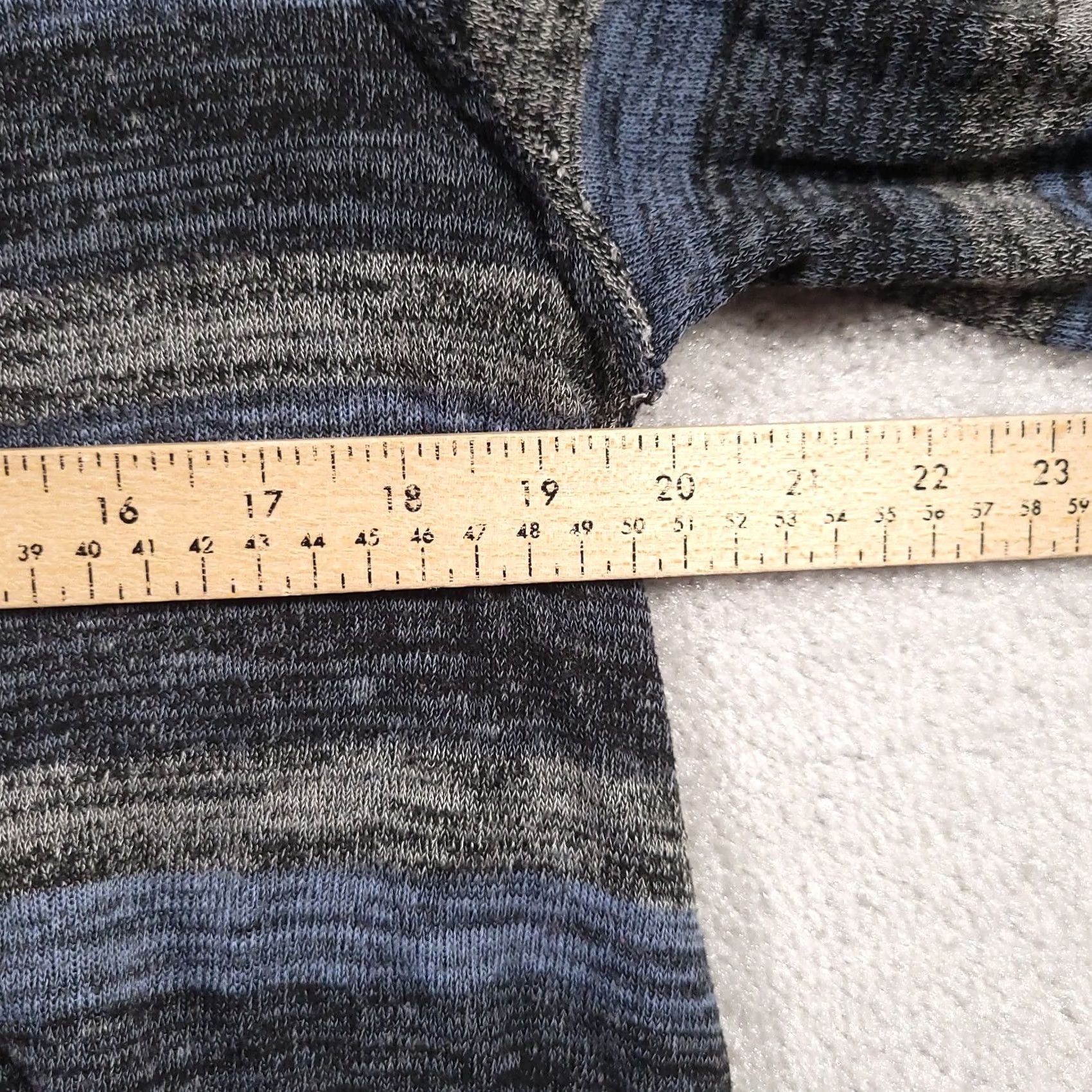 Free People Free People Oversized Sweater Womens XS Blue Gray Stripe Boat Neck Size XS / US 0-2 / IT 36-38 - 7 Thumbnail
