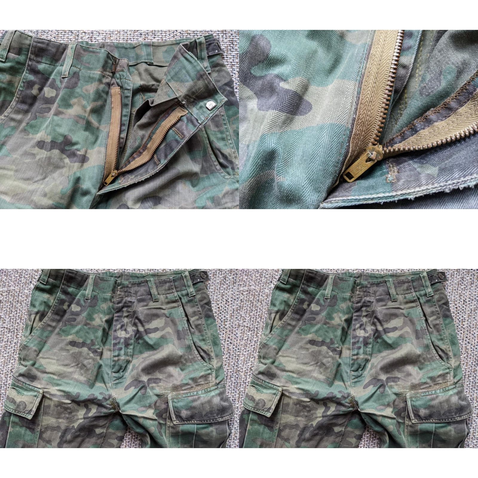 Denime VINTAGE Army Denim Pants, HERRINGBONE Camouflage WW2 30x30 Denim Pants Mens Camouflage Pattern 30x30 Size US 30 / EU 46 - 10 Thumbnail