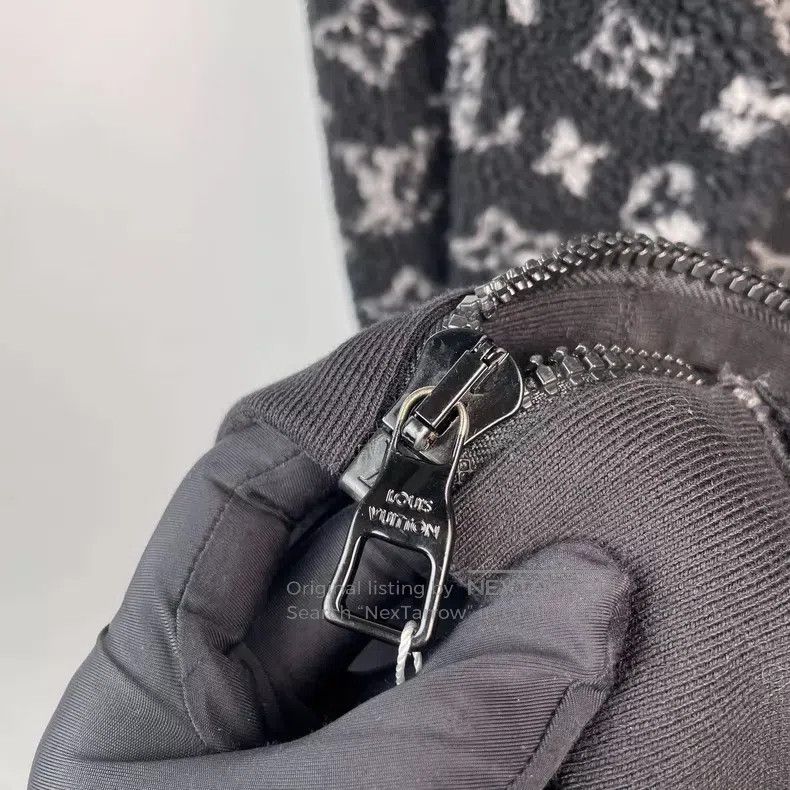 Louis Vuitton Louis Vuitton Monogram Black Logoed Teddy Cashmere Jacket Size US XS / EU 42 / 0 - 6 Thumbnail