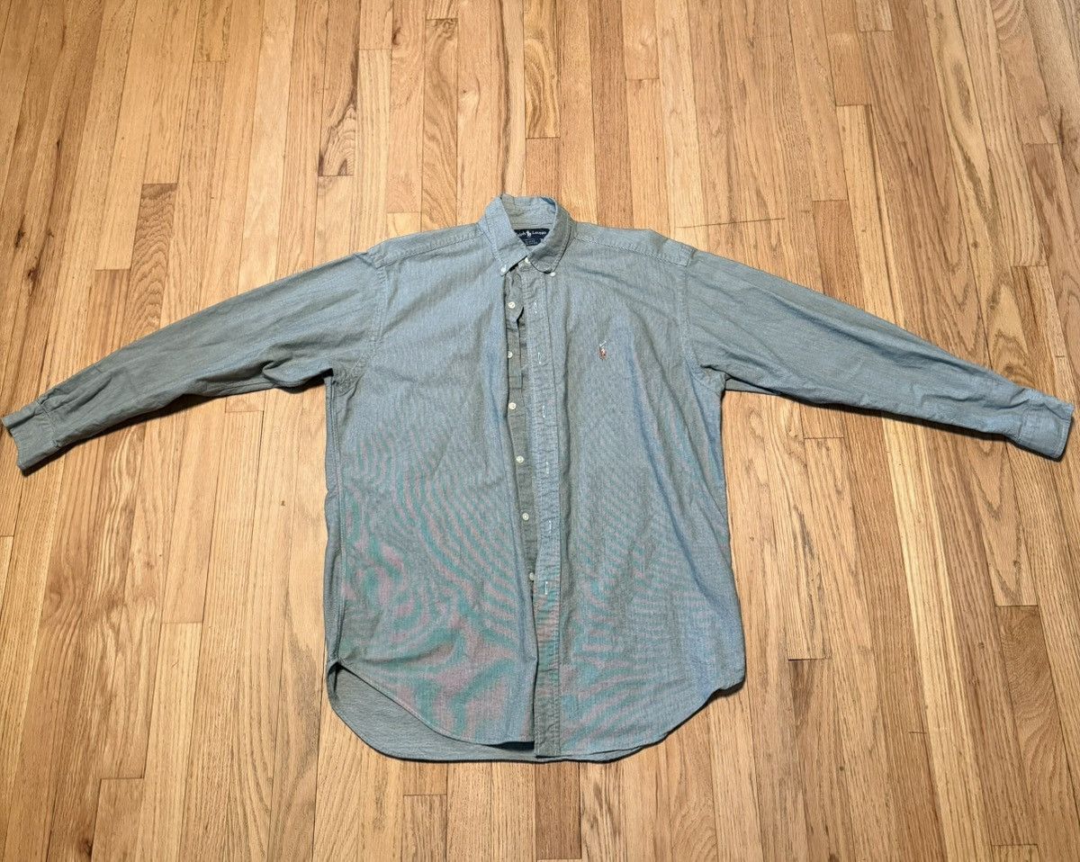 Ralph Lauren × Vintage Vintage Ralph Lauren Shirt Mint Green Classic Fit Pony Logo Size US M / EU 48-50 / 2 - 1 Thumbnail